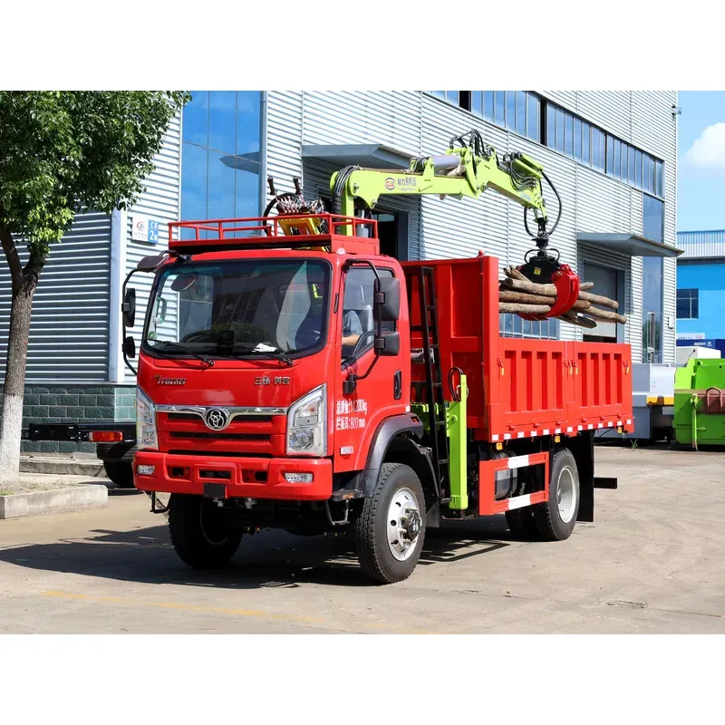 Truck-Mounted Log Grab 4x4 on Sanhuan Chuangke — 7.8 m Boom, 2+2 Flat-Jaw — main view