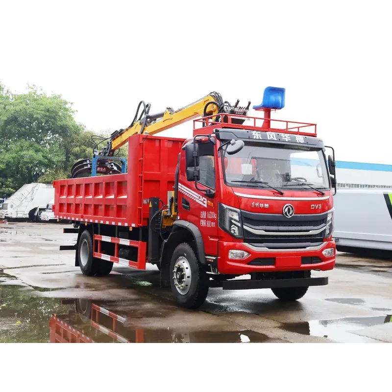 Truck-Mounted Log Grab on Dongfeng Huashen DV3 — 7.5 m Boom, Rigid-Linked — photo 4