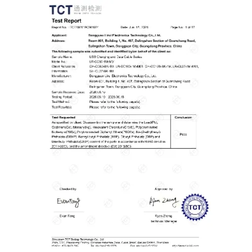 TCT260610C001001-Lirui -Type-C to Type-C 60W Cable-RoHS
