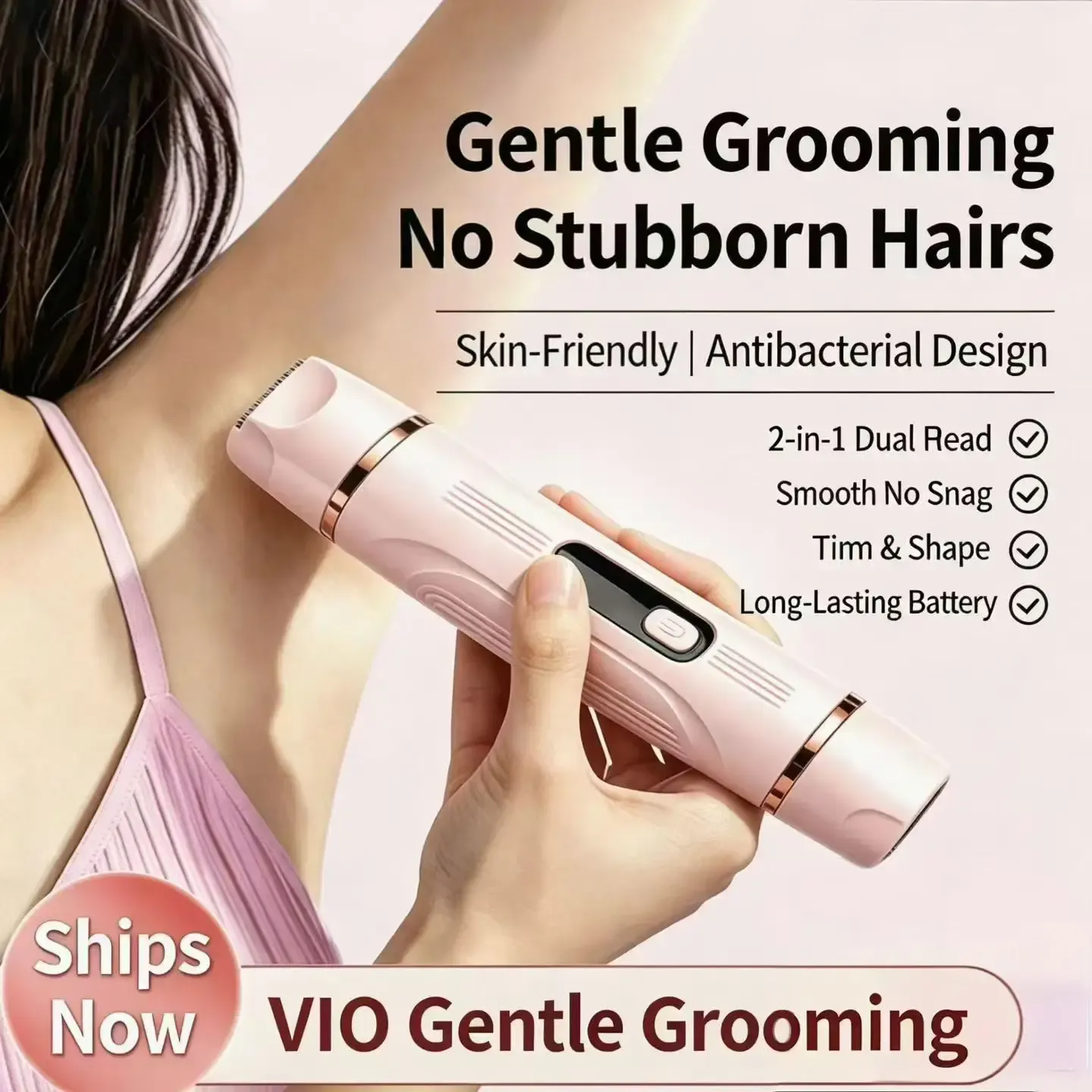 Electric hair removal device for body grooming and personal care applications