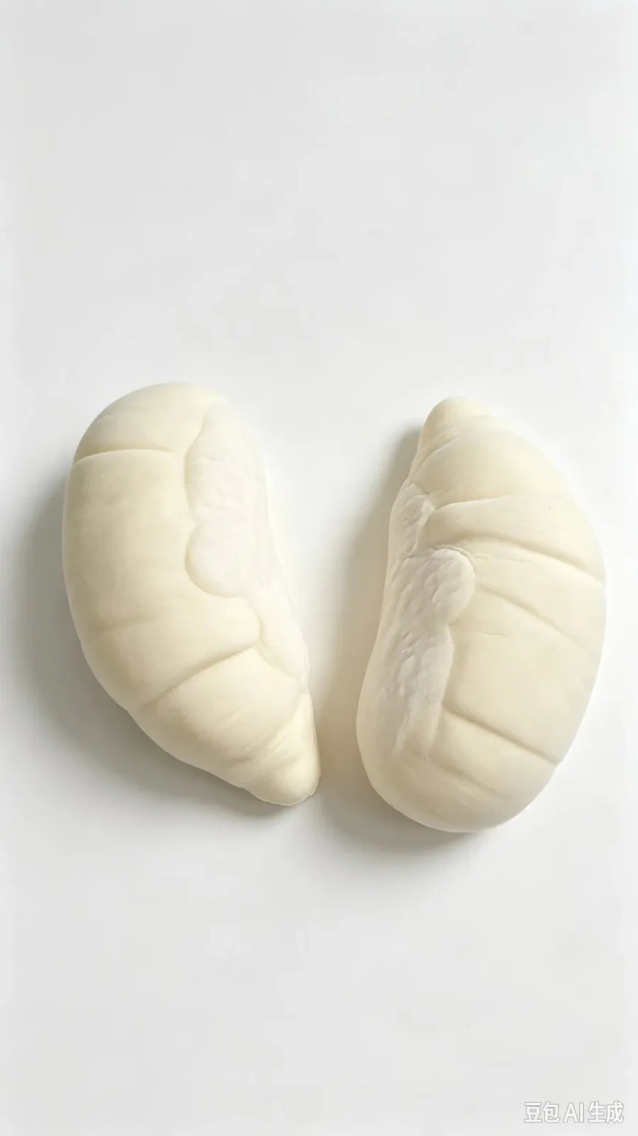 Two cream-colored durian flesh-shaped PU squishy toys
