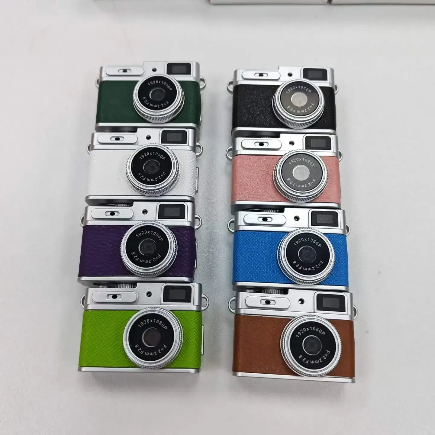 Colorful mini cameras with custom colors for lifestyle electronics products