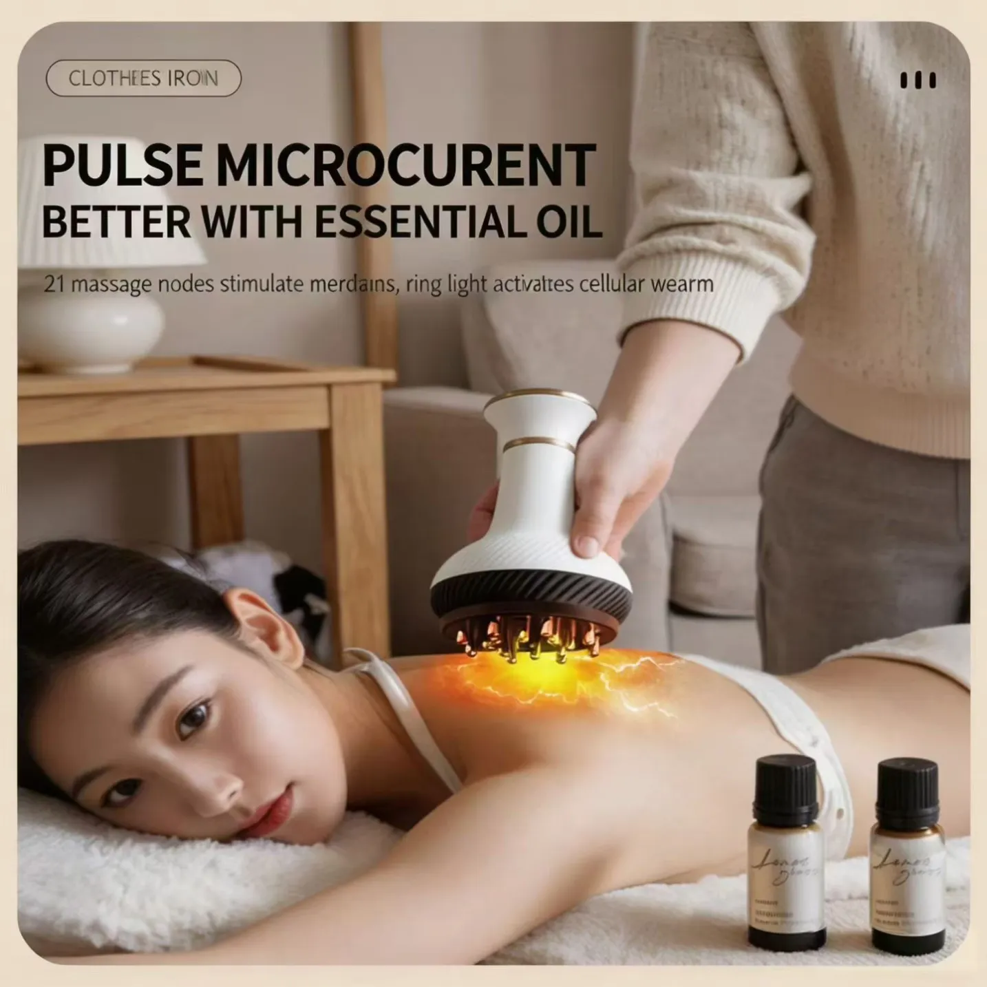 Rechargeable electric massager for body care and daily wellness applications