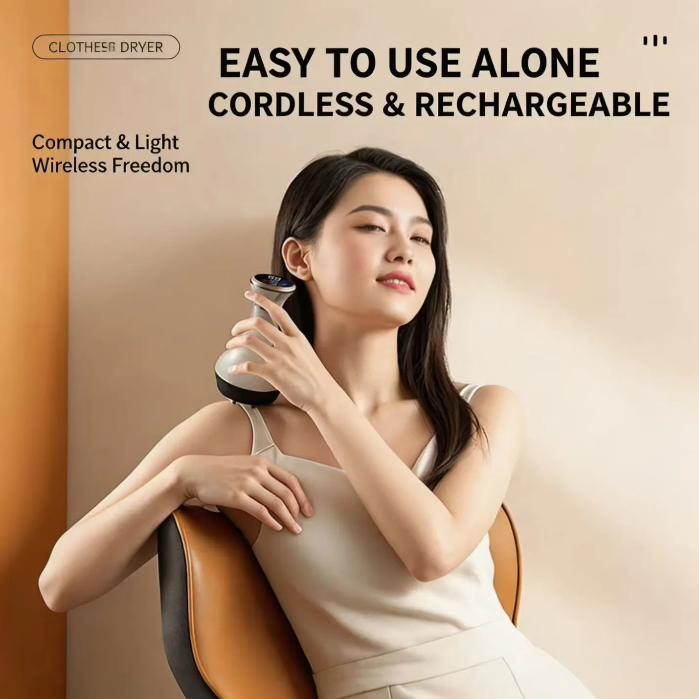 Wireless electric massager device for personal care and wellness markets