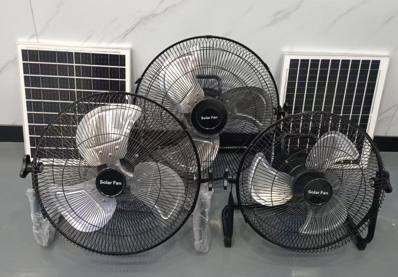 FS-118 Black 12-14-16 Inches-Brushless motor Solar lie-down fan