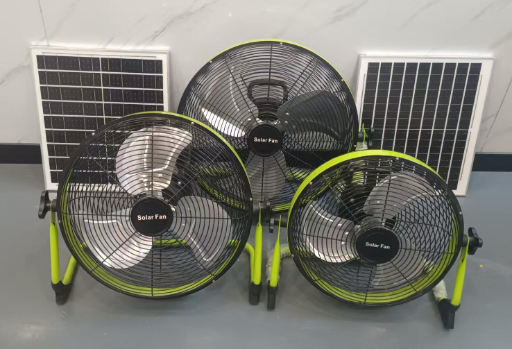 FS-818 Yellow 12-14-16 Inches-Brushless motor Solar lie-down fan