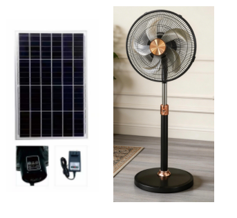 FS-868 18 Inches-Brushless motor Solar oscillating floor fan