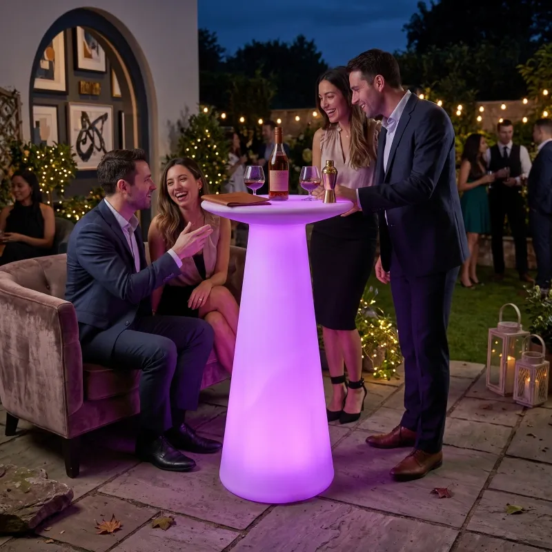 Round LED Furniture Desk
