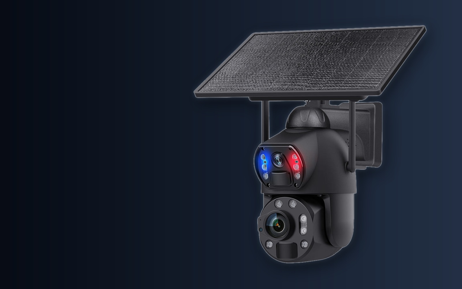 KeenCamPro 36x zoom solar PTZ camera with dual lens