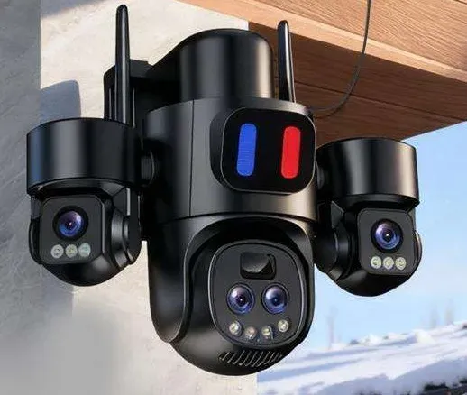 EXF-QS12-V6 solar multi-lens 10x zoom camera with V380 app