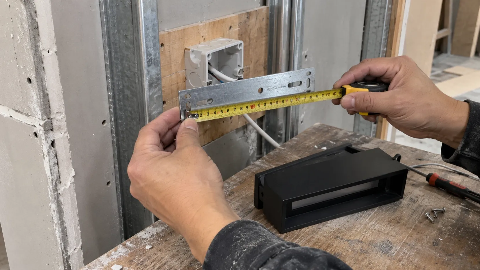 install-led-wall-lights-on-drywall-partitions