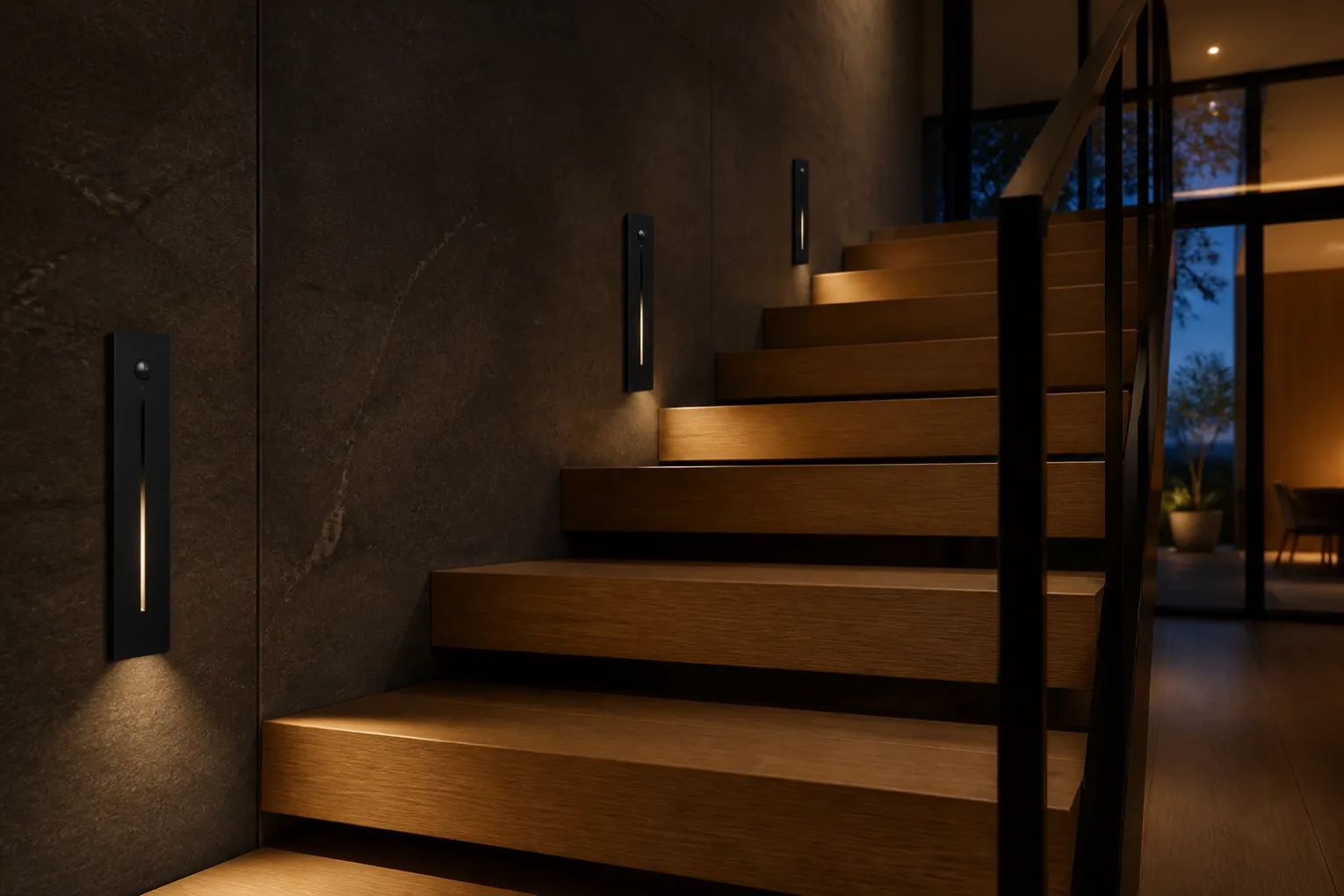 3W IP65 PIR sensor recessed stair light for luxury villa staircase