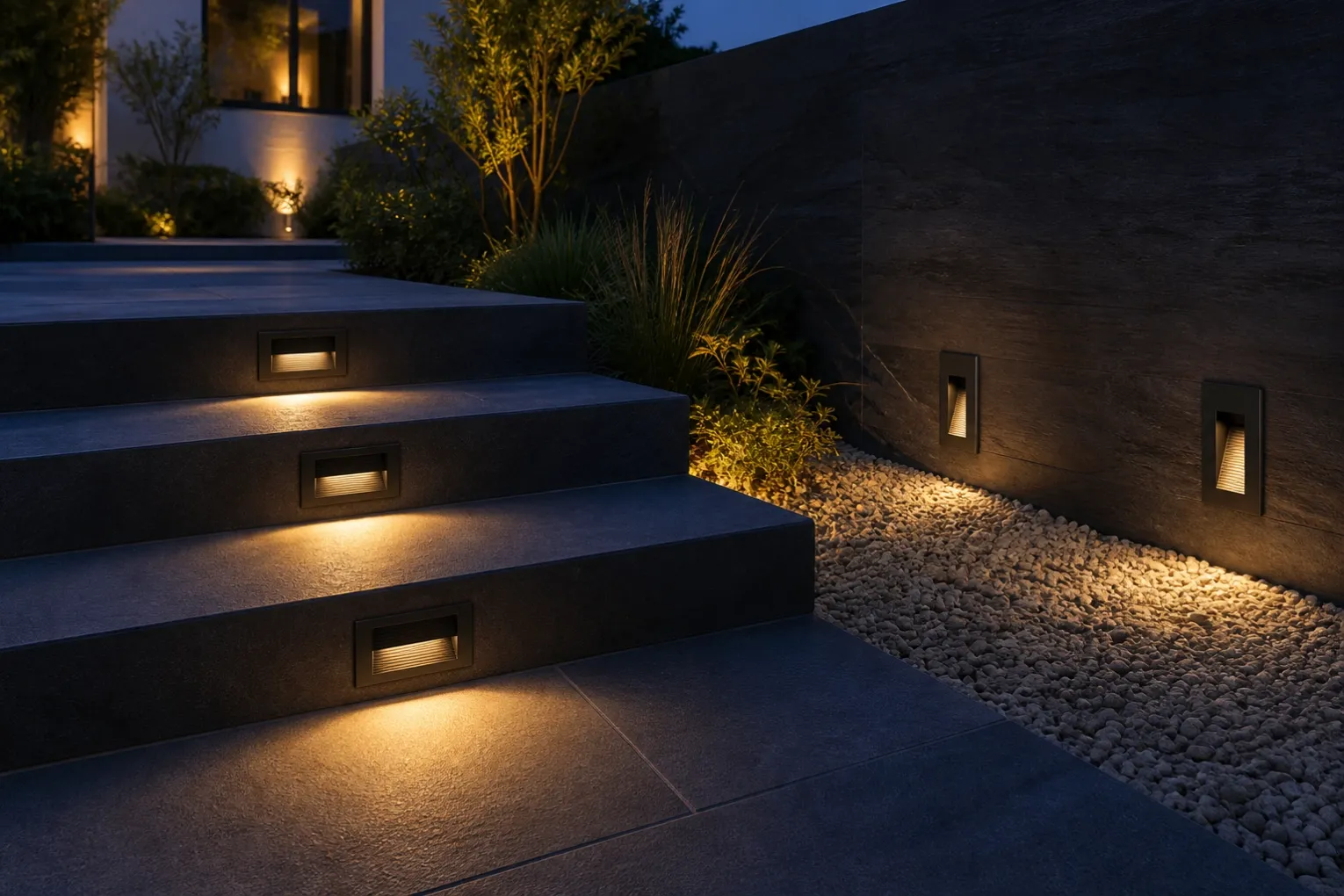 3W IP65 horizontal and vertical recessed step lights for villa stairs and walls