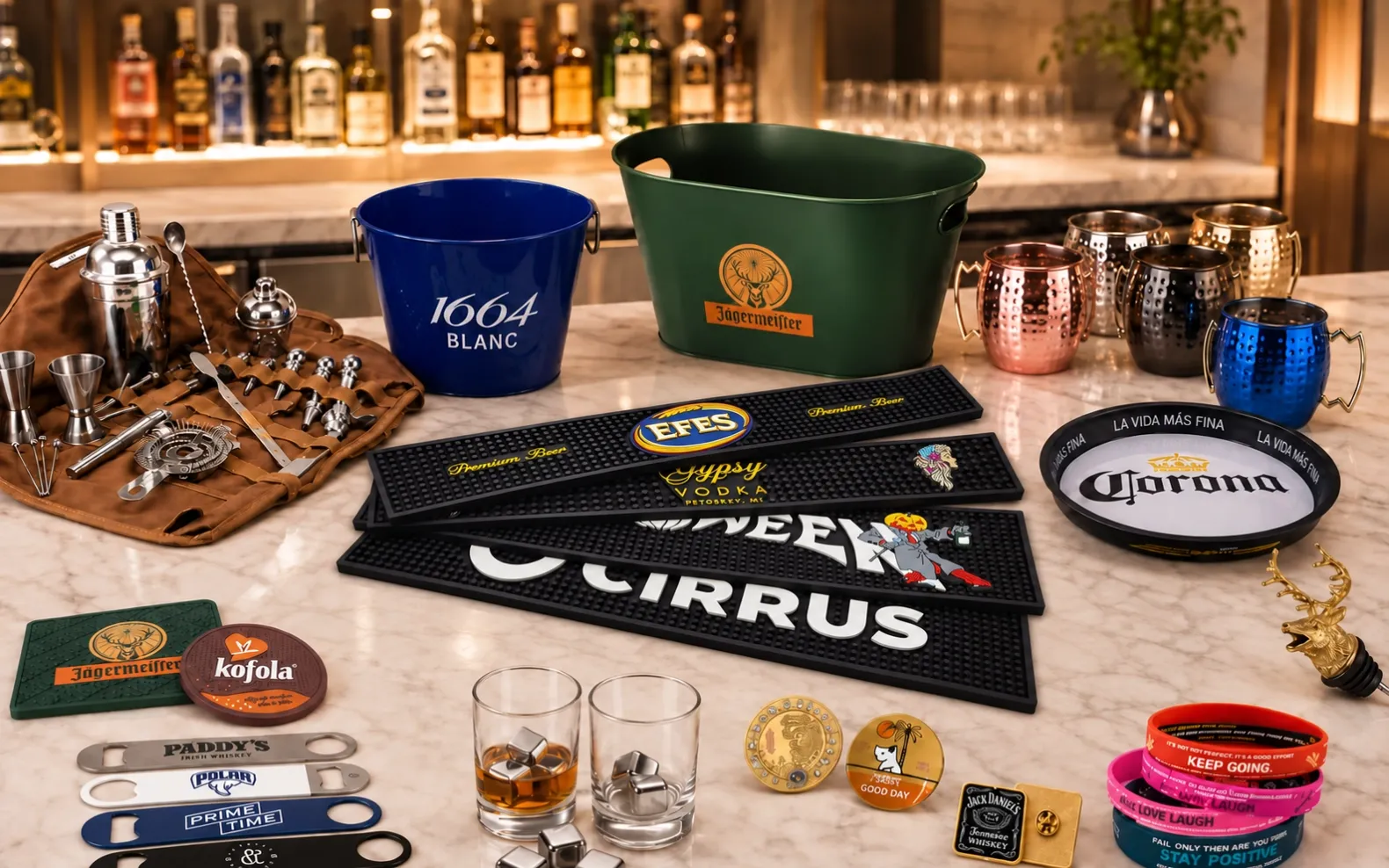 bar mat & barware