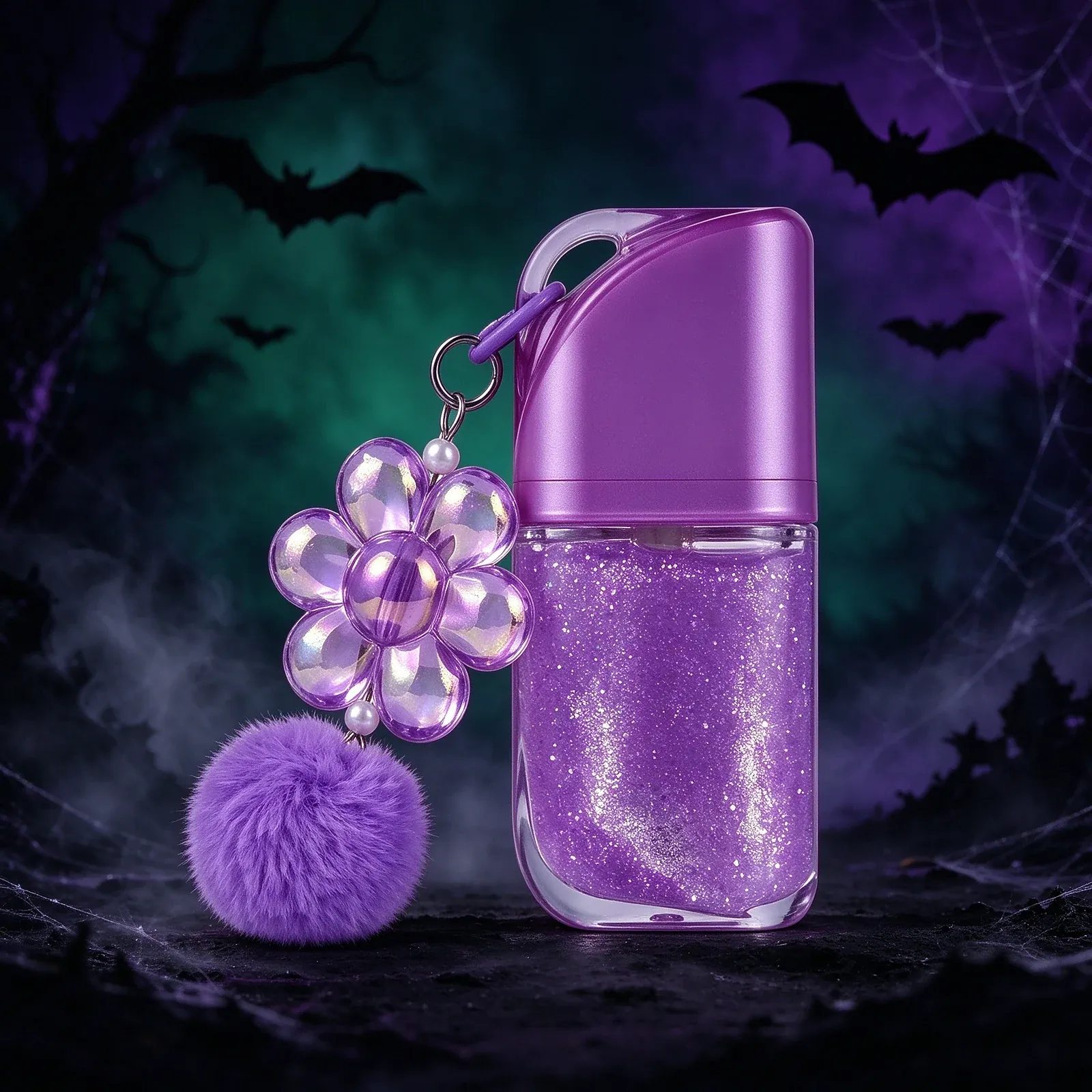 Glitter Lip Gloss Keychain Set - alternate view.