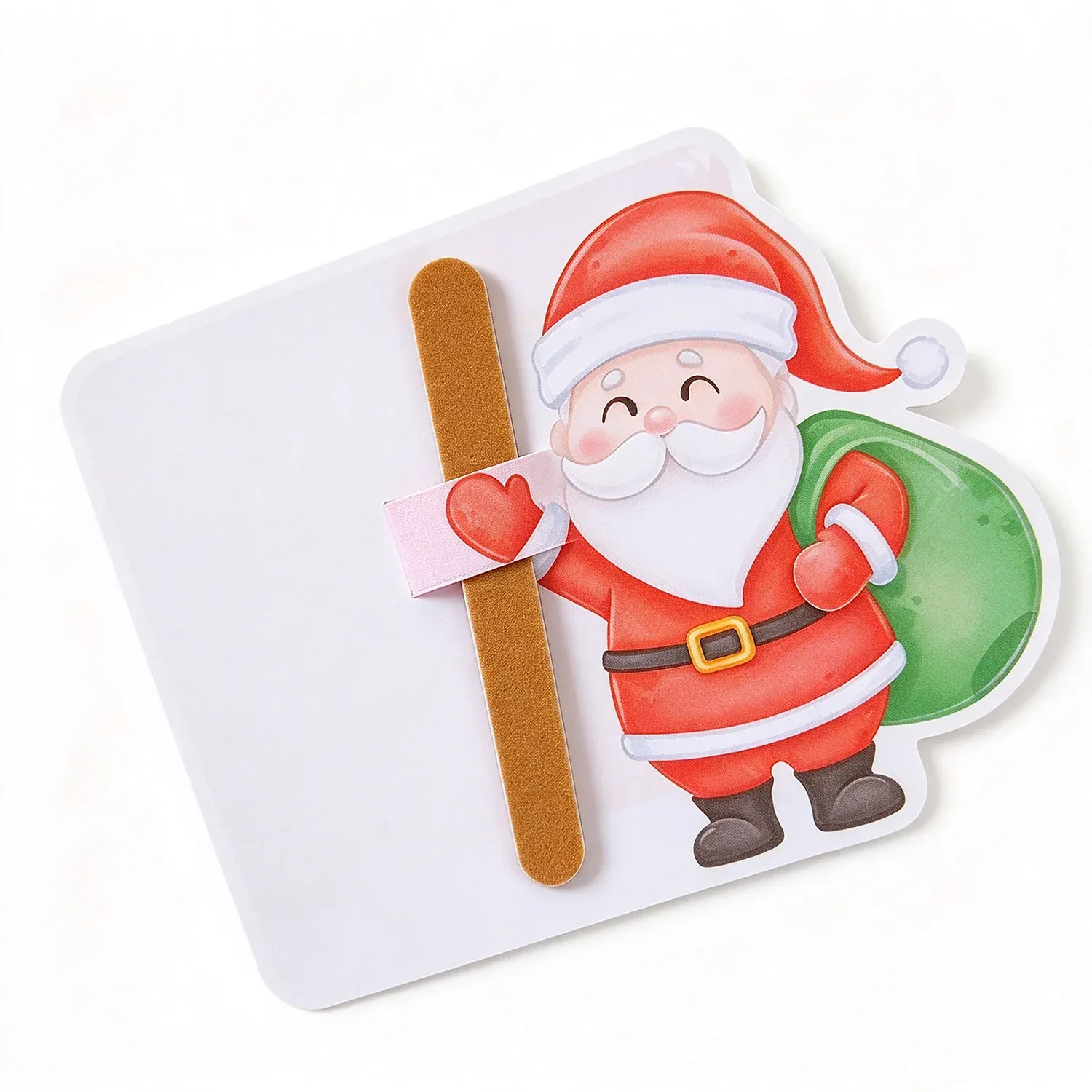 Santa shaped nail file cards for holiday displays