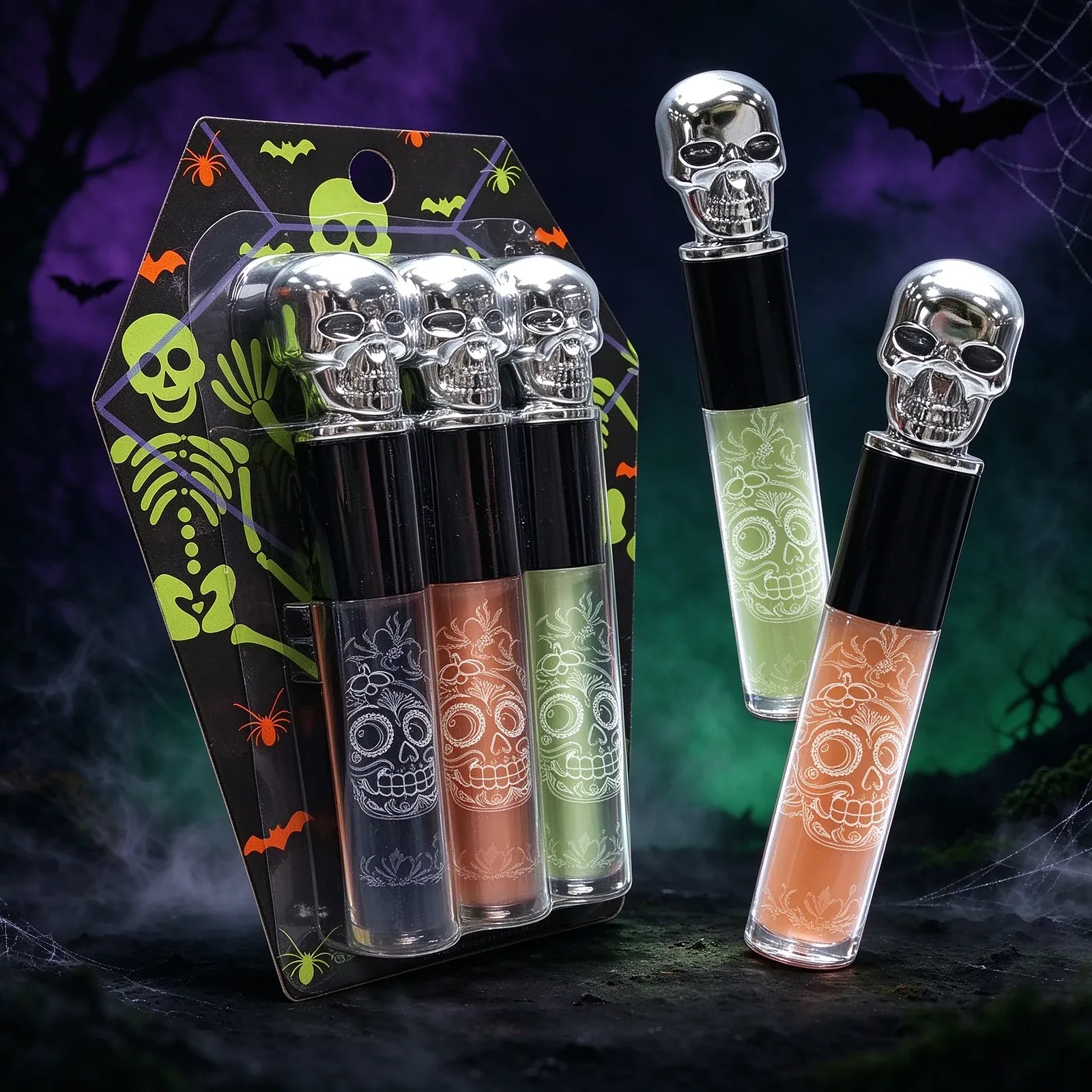 Skull Cap Lip Gloss Set - alternate view.