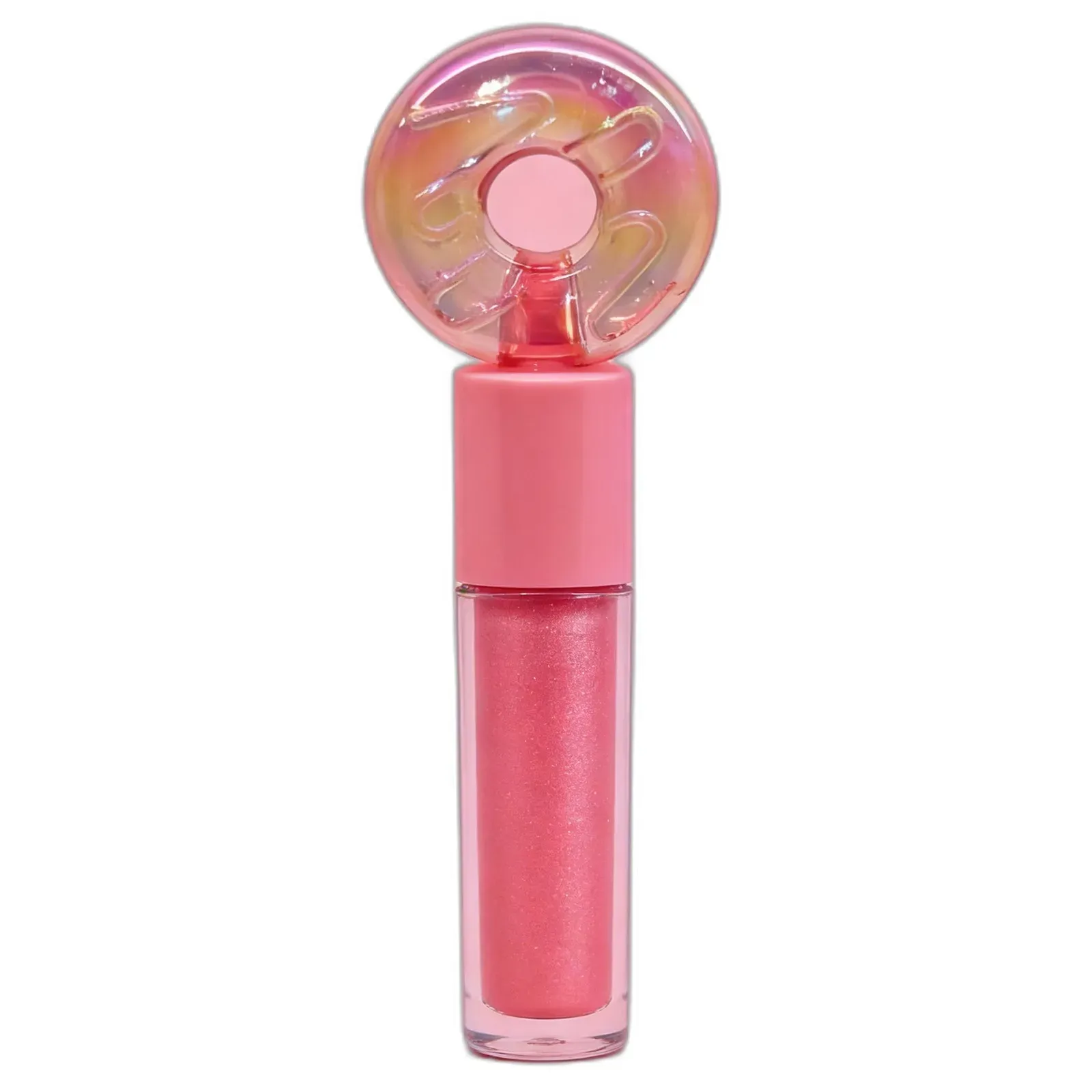 Donut-shaped lip gloss in pink