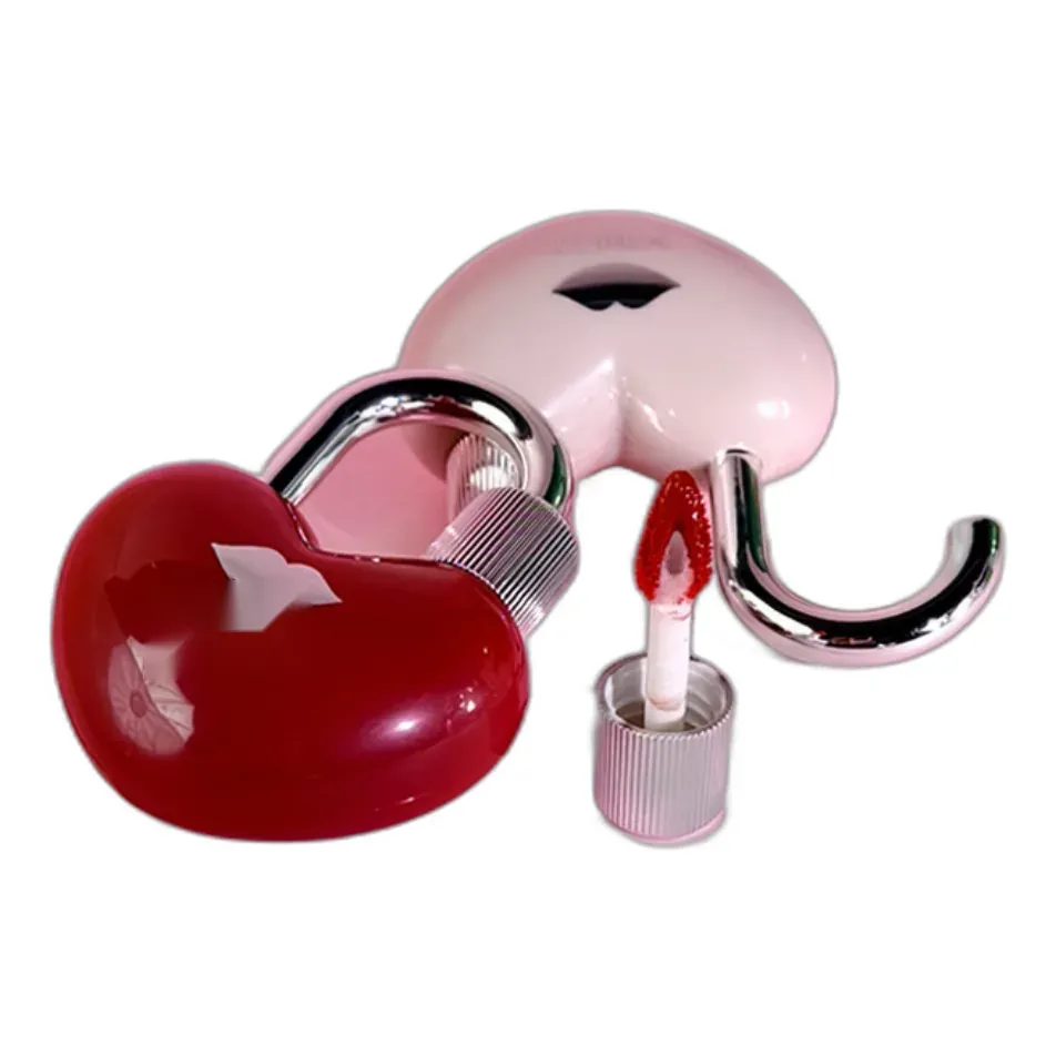 Cherry shaped lip glaze with keychain loop and wand