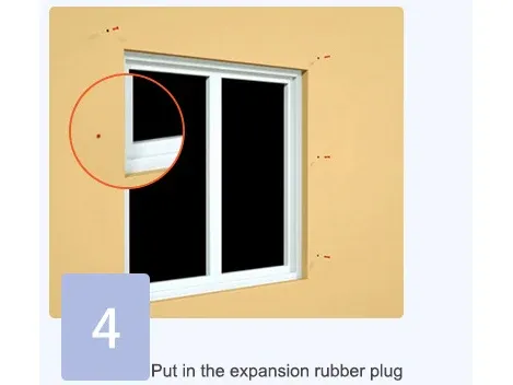 Put in the expansion rubber plug