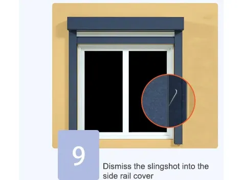 Dismiss the slingshot into the side rail cover