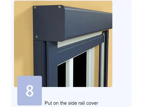 Put on the side rail cover