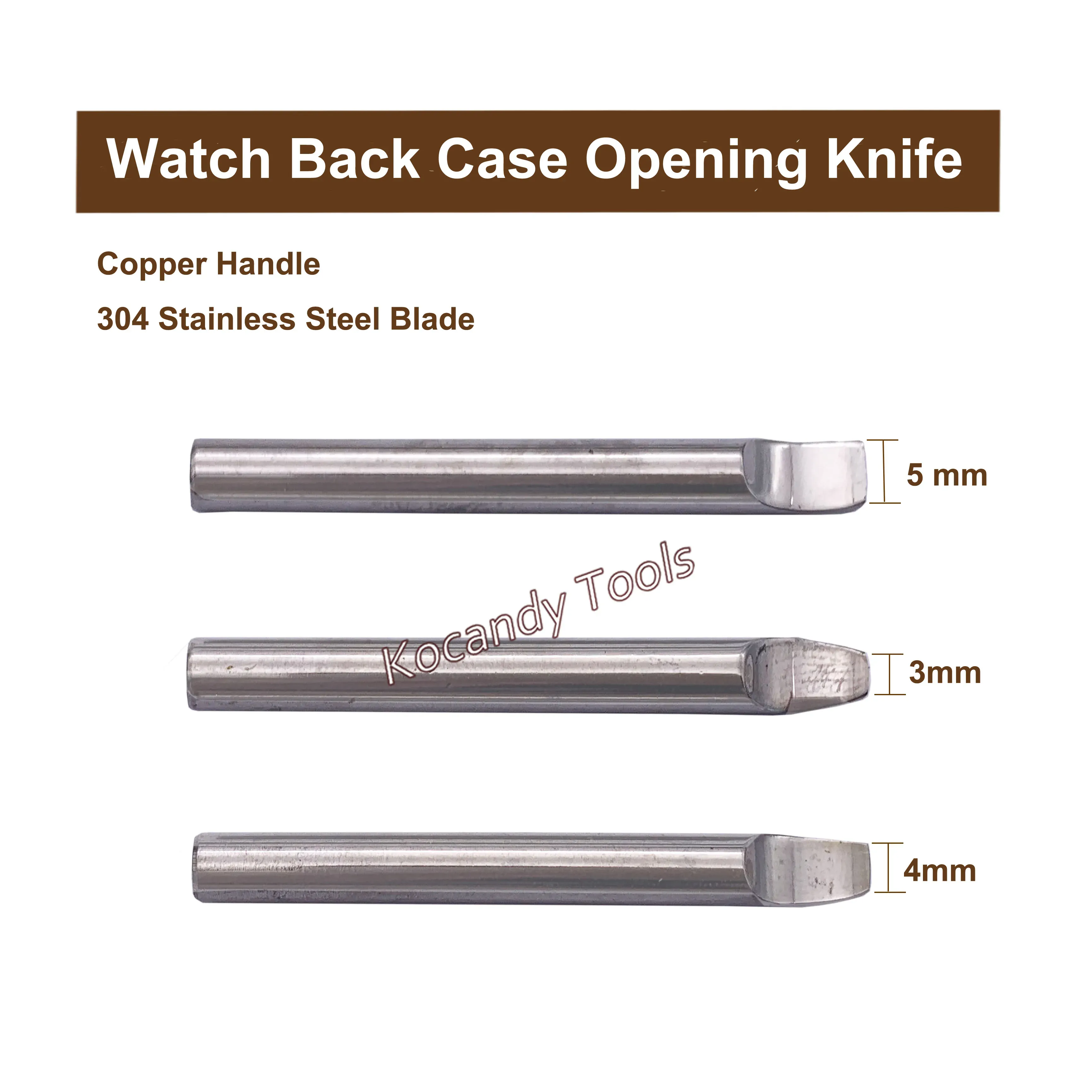 Black stainless steel blades with a 3mm width marking