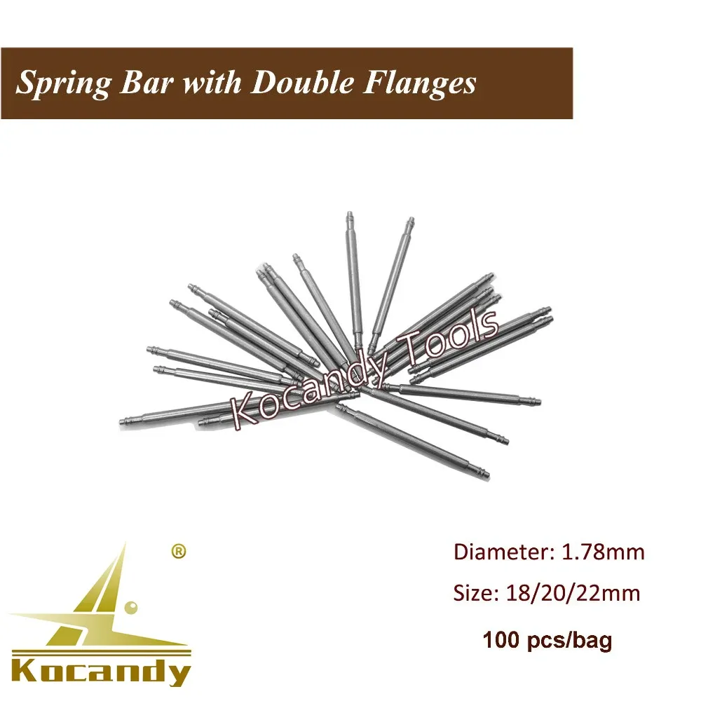 Spring bars fanned in a circle showing 1.78mm diameter