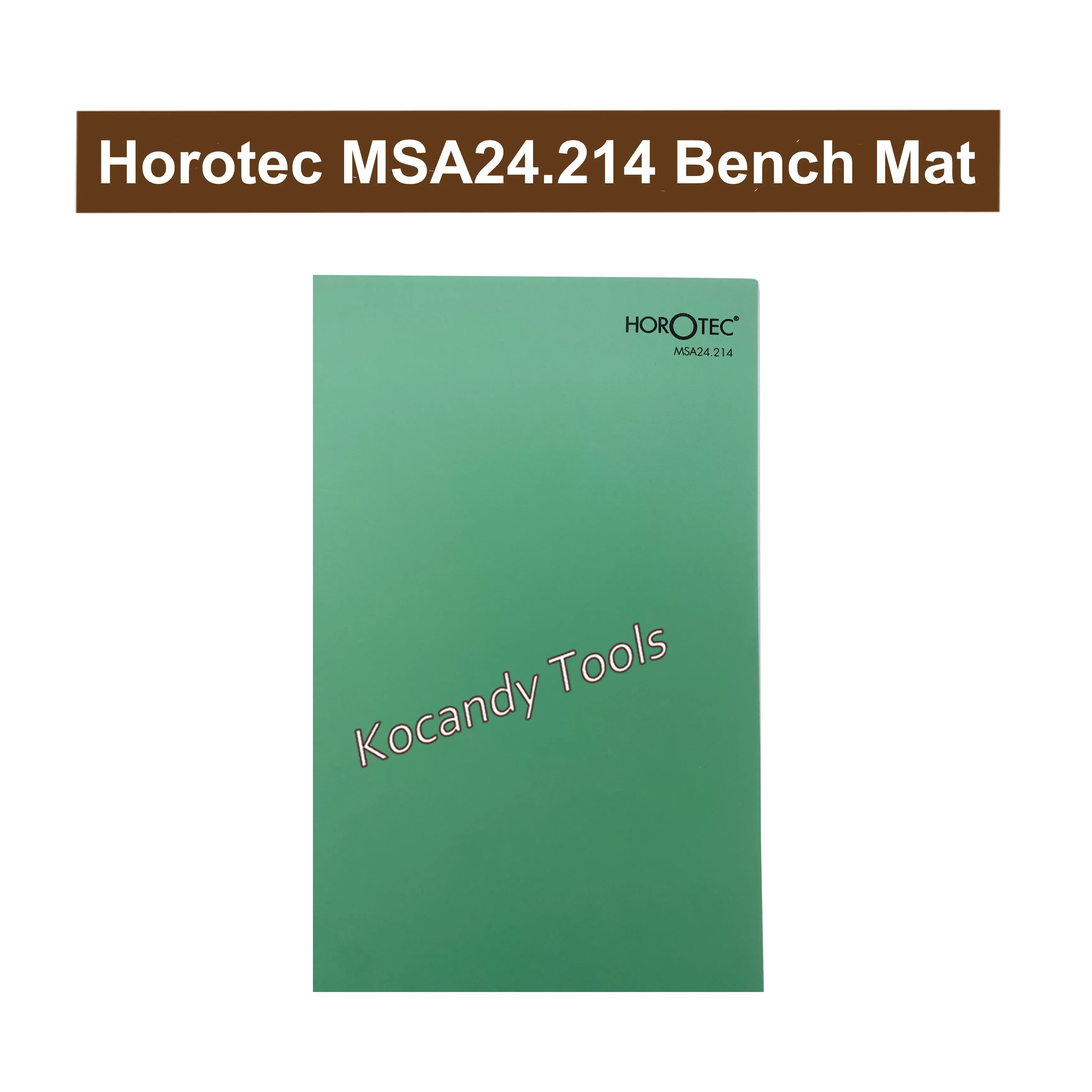 Plain green watchmaker bench mat rectangle on a white background