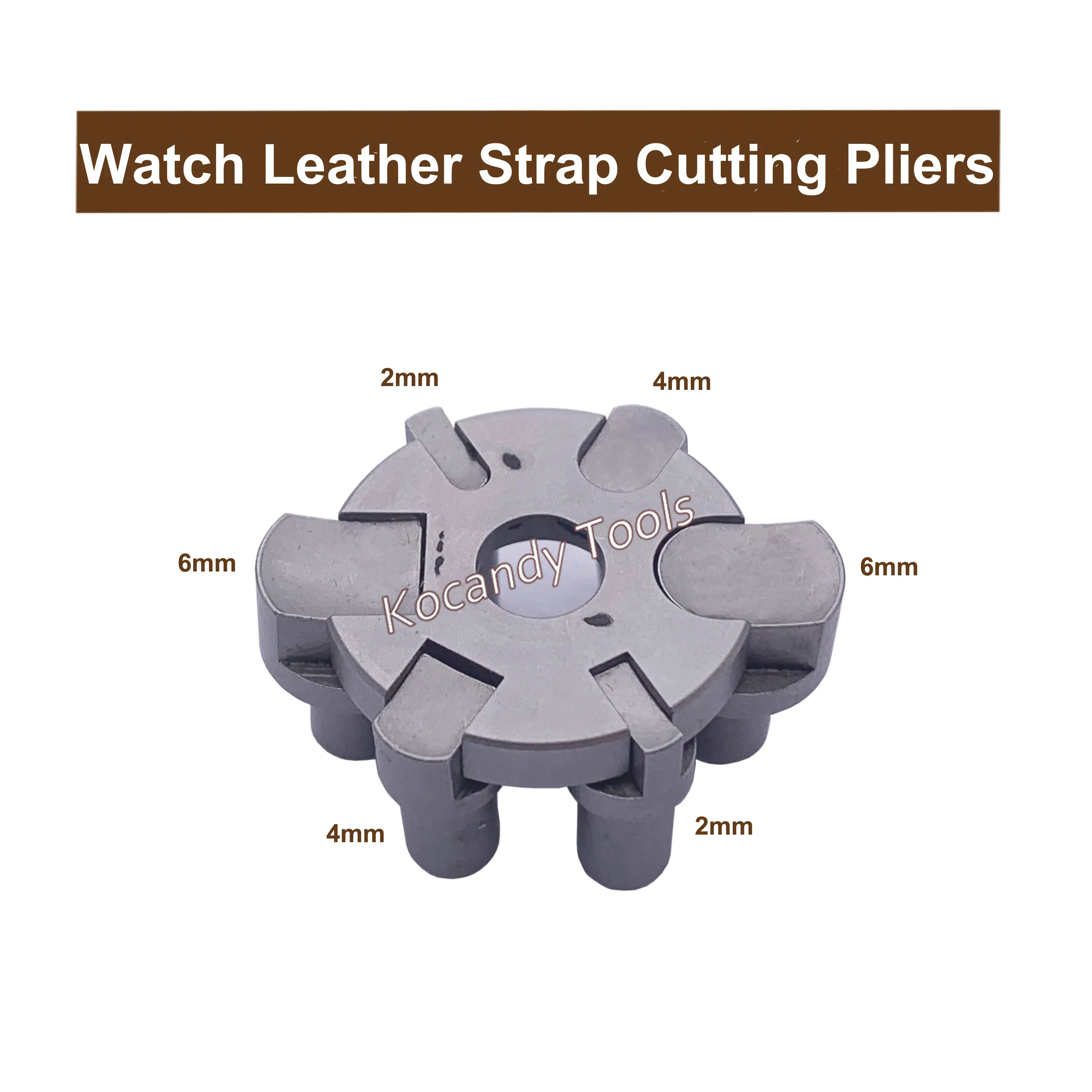Round metal cutting die plate on a plain background
