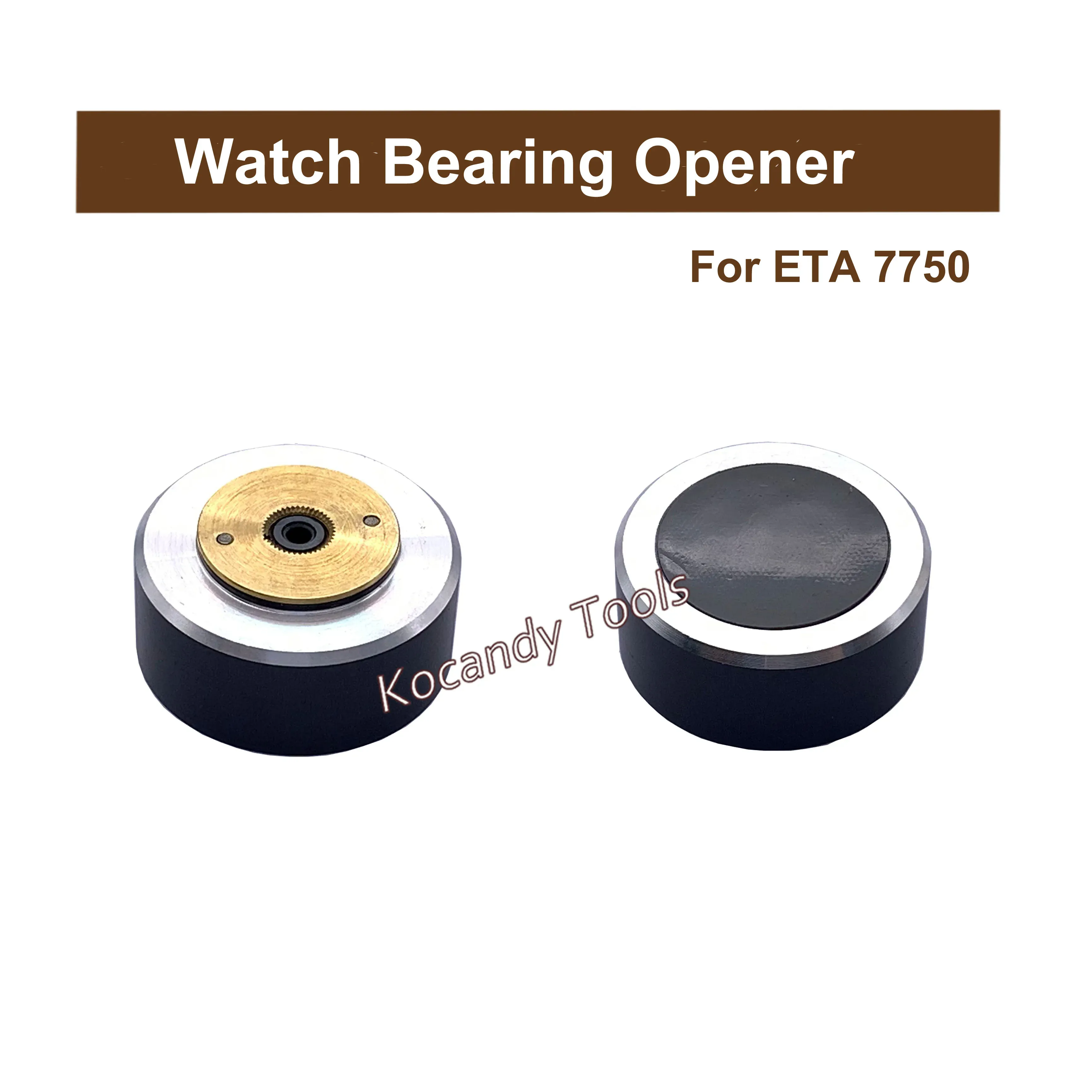 Pair of round bearing dies one gold faced and one black