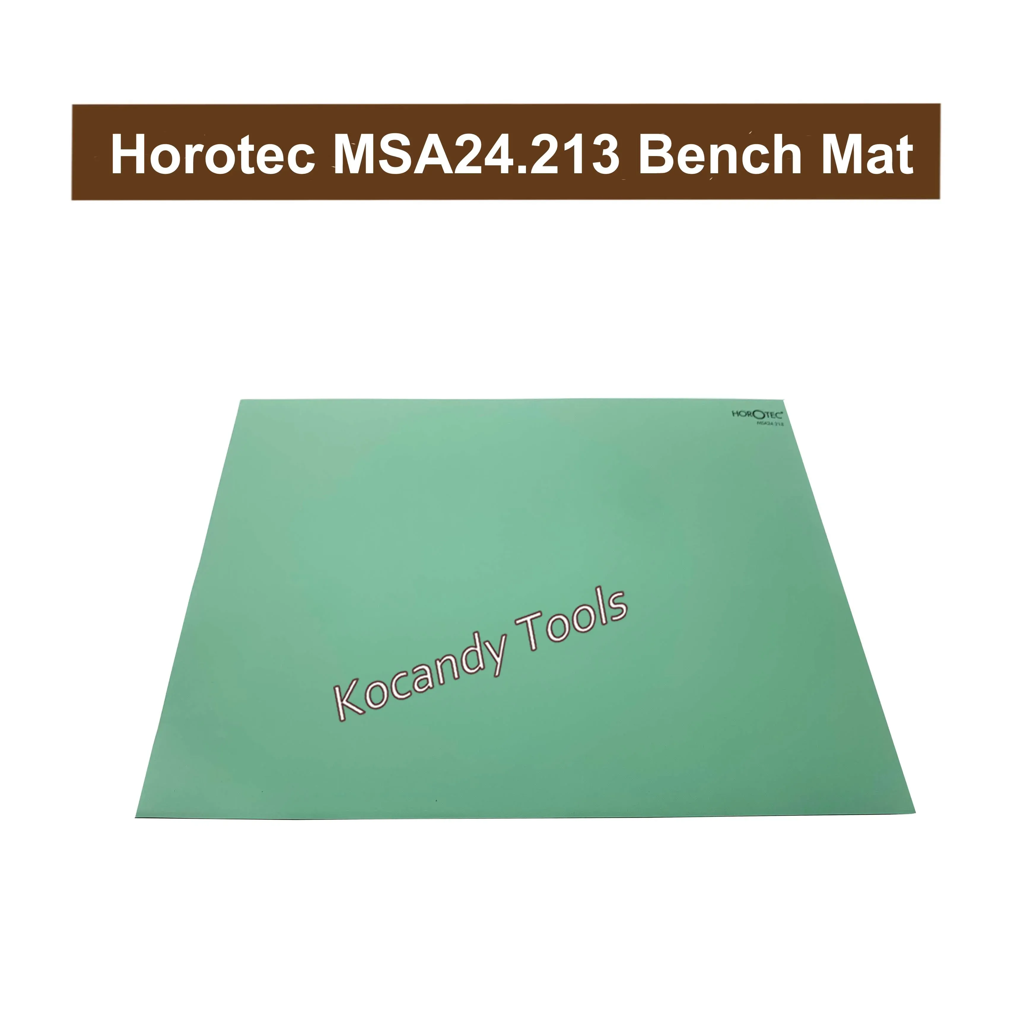 Green watch repair mat angled to show its flat rectangular shape