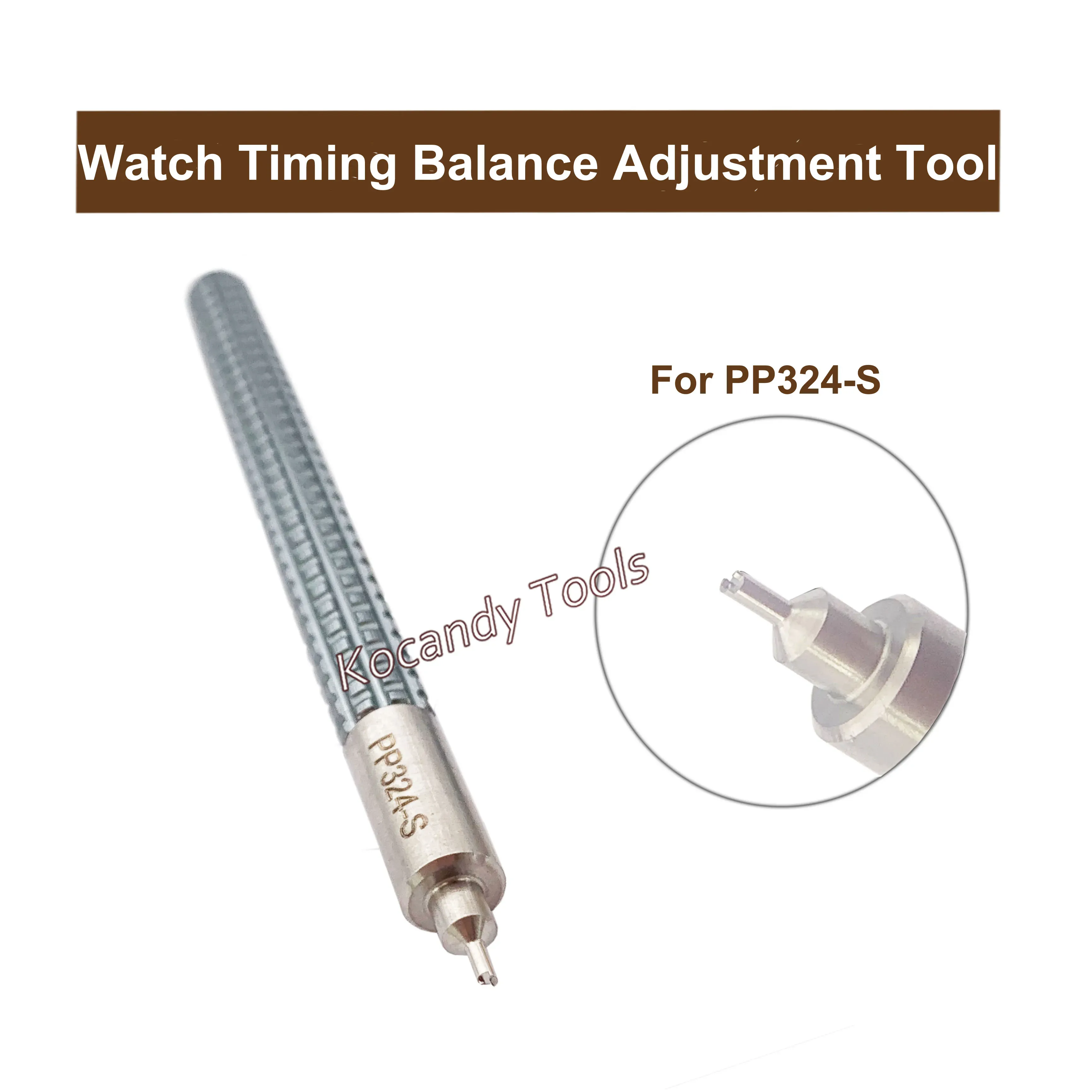 Pair of balance screw adjusters with an enlarged tip inset