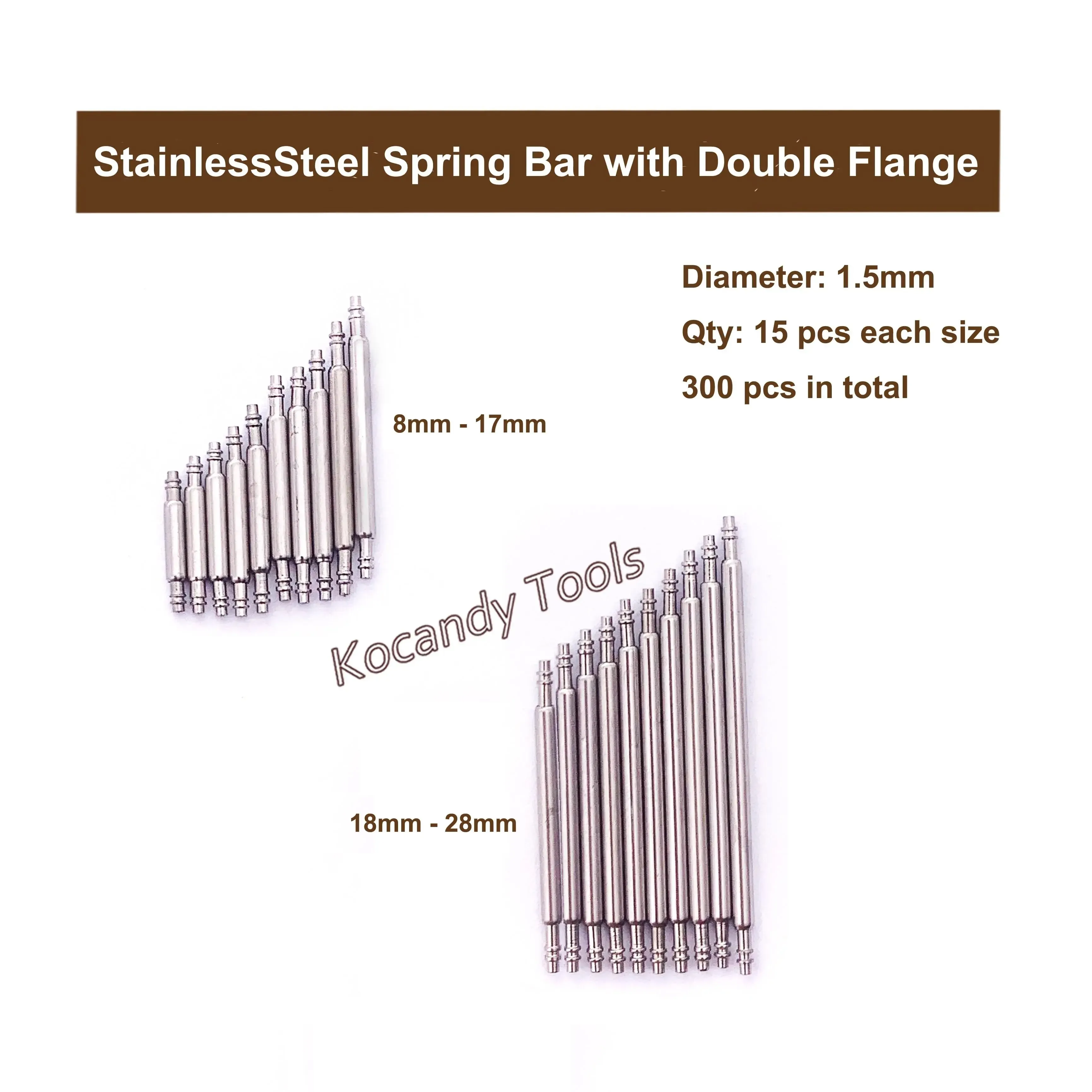 Bag of spring bars with a bonus 20mm tube note