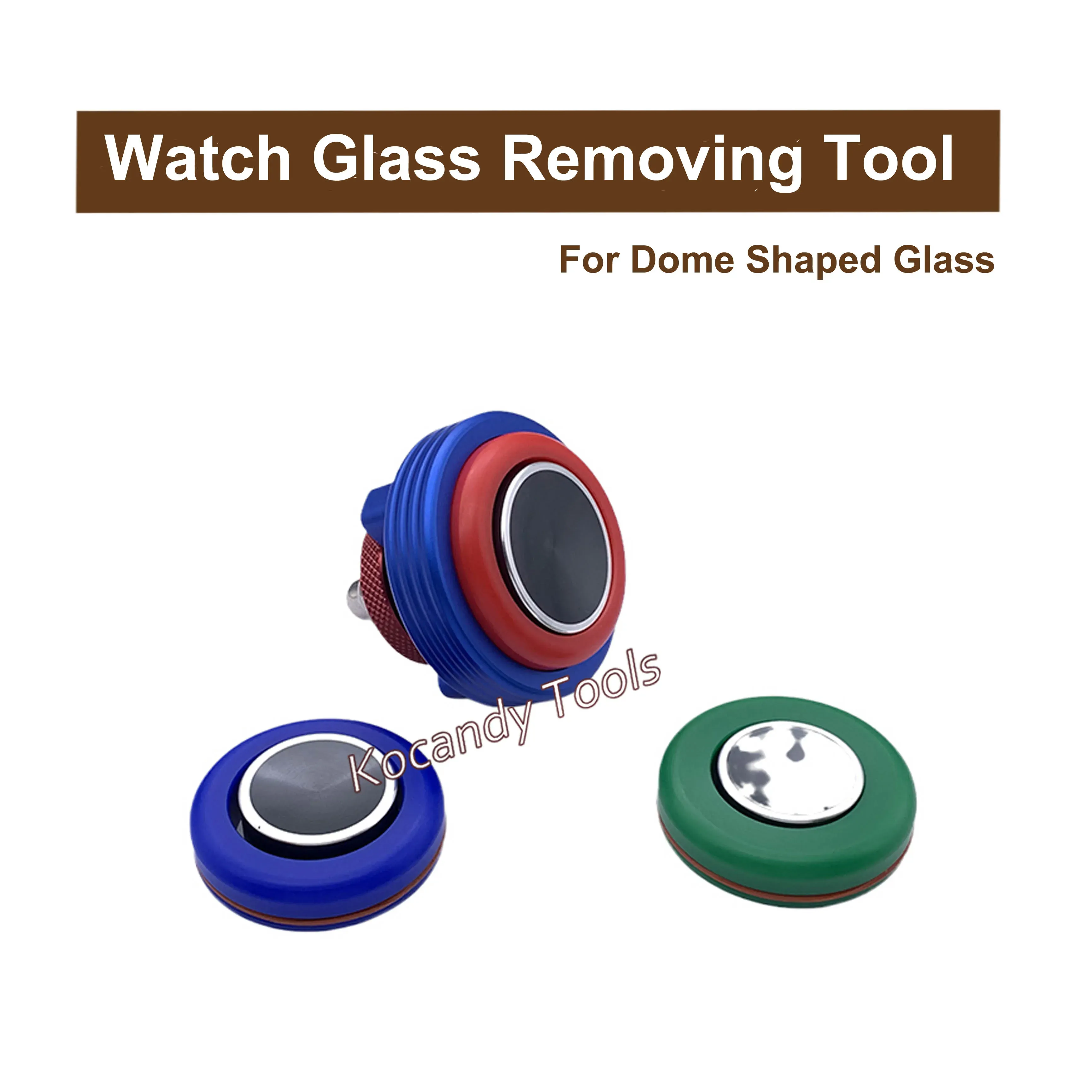 Blue dome glass removing suction pad with assorted rubber rings