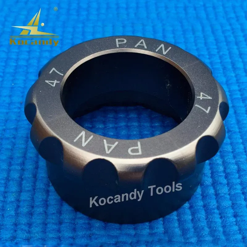 Round PAN47 case back opener die shown close up