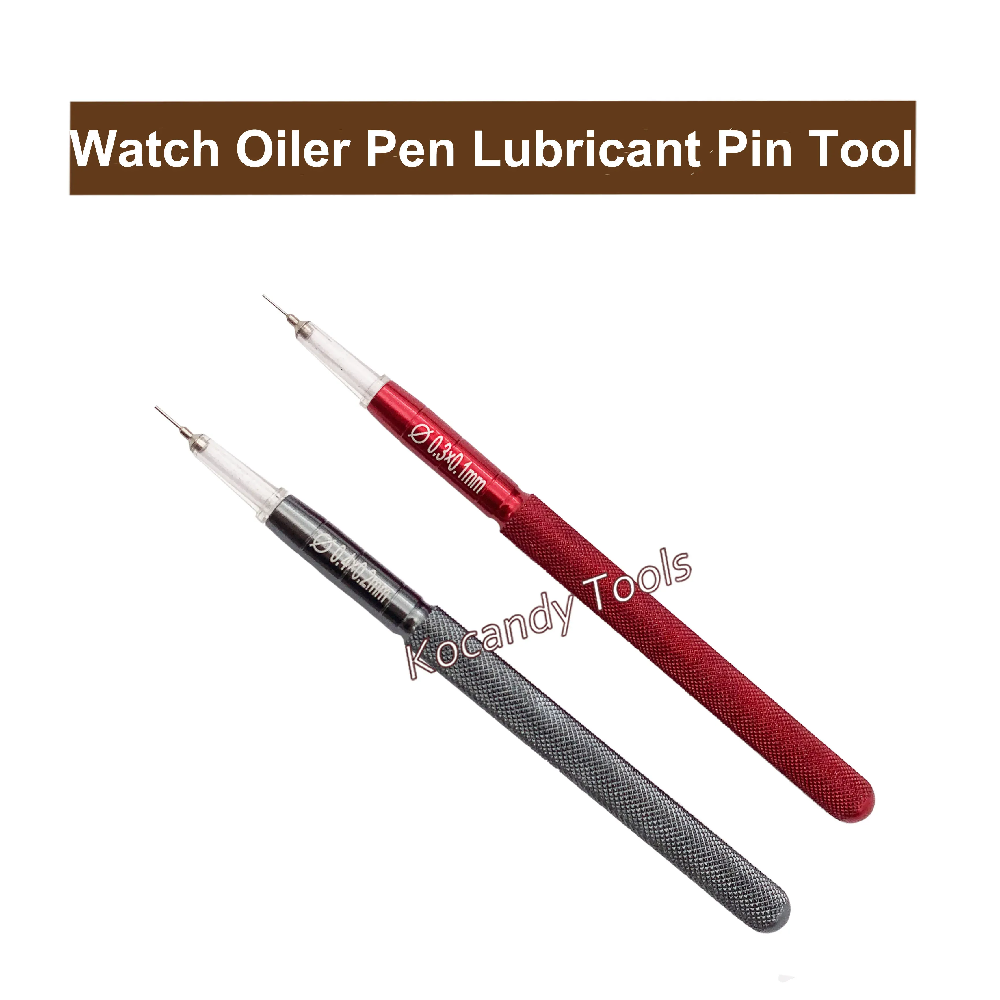 Black and red oiler pens laid diagonally with fine tips pointing up