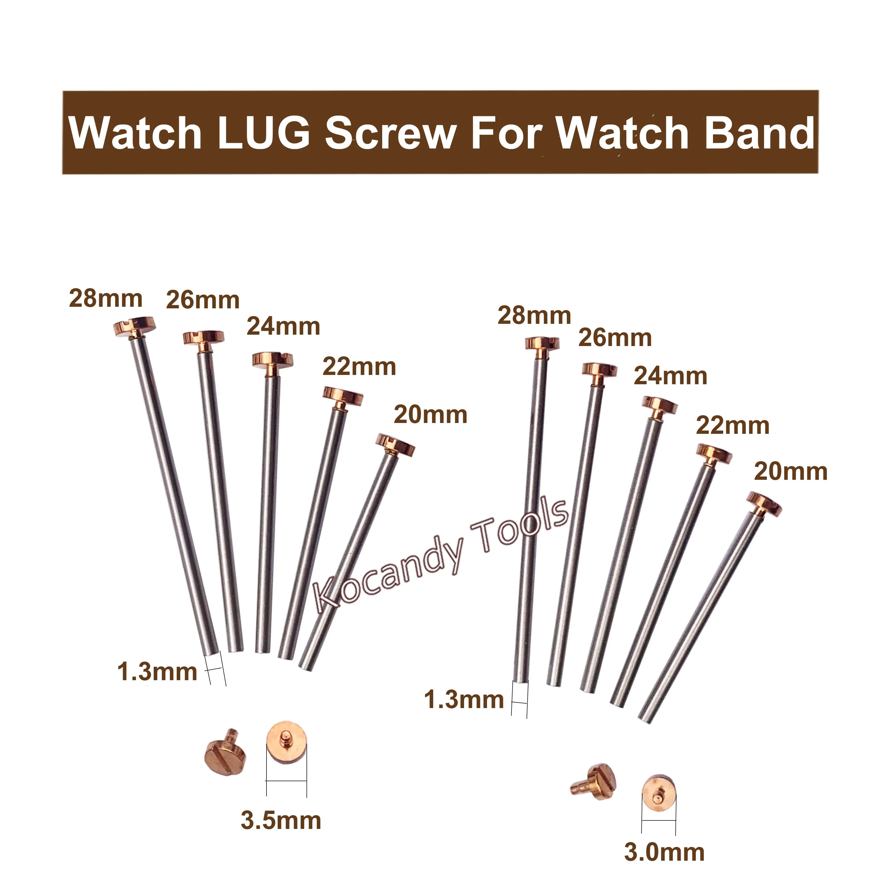 Screw pin size chart giving head dia 3.0mm and rod dia 1.2mm
