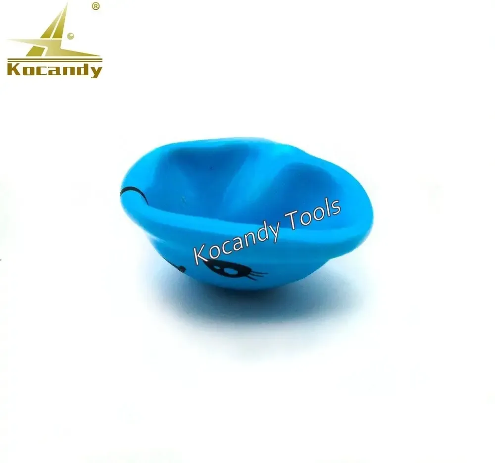 Blue silicone ball opener with a hollow open top