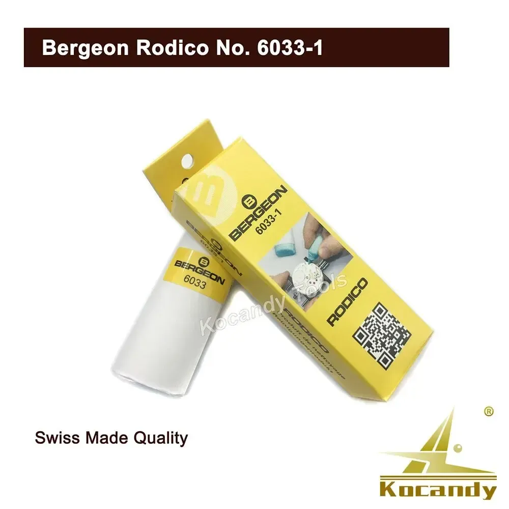 Rodico putty stick beside a yellow sleeve and model number label