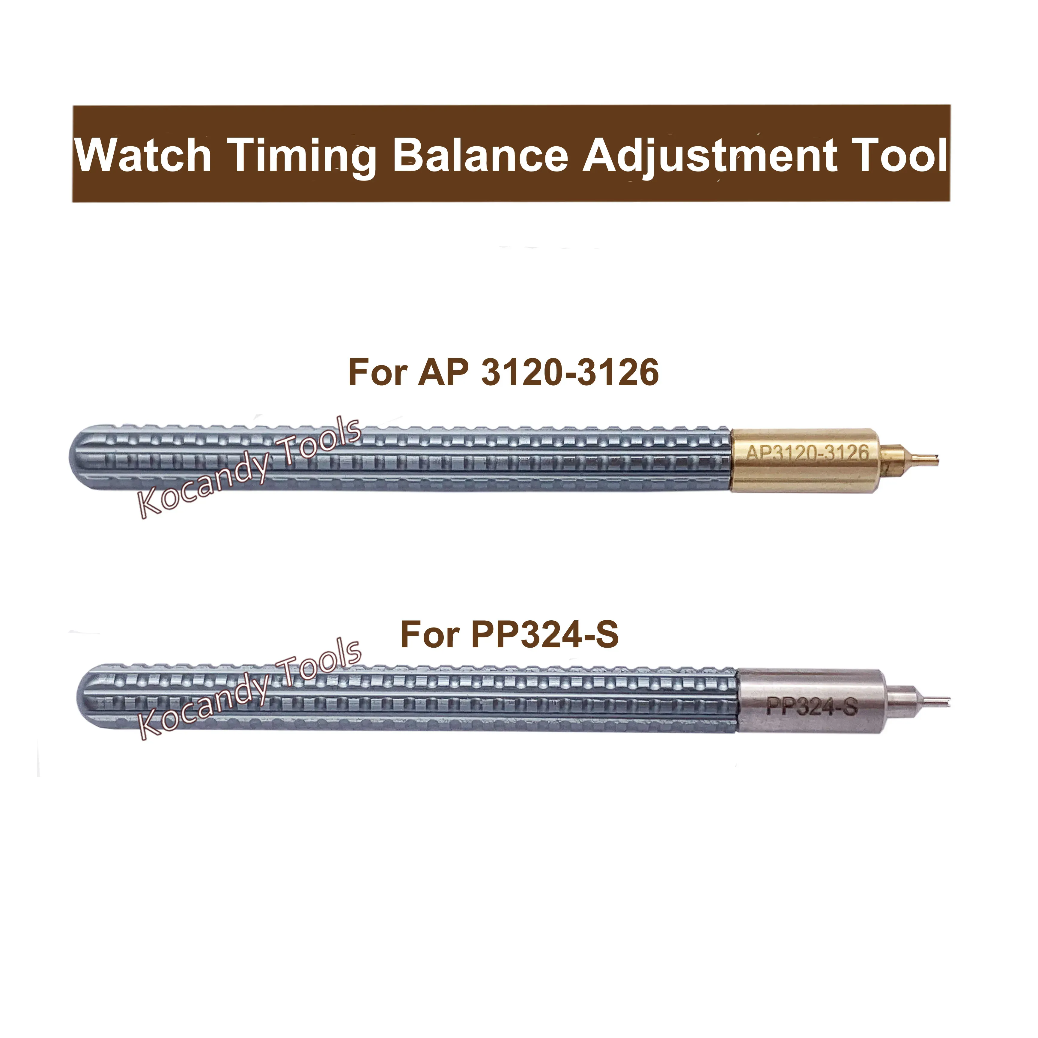 Two timing adjustment screwdrivers labelled for AP 3120/3126 and PP324