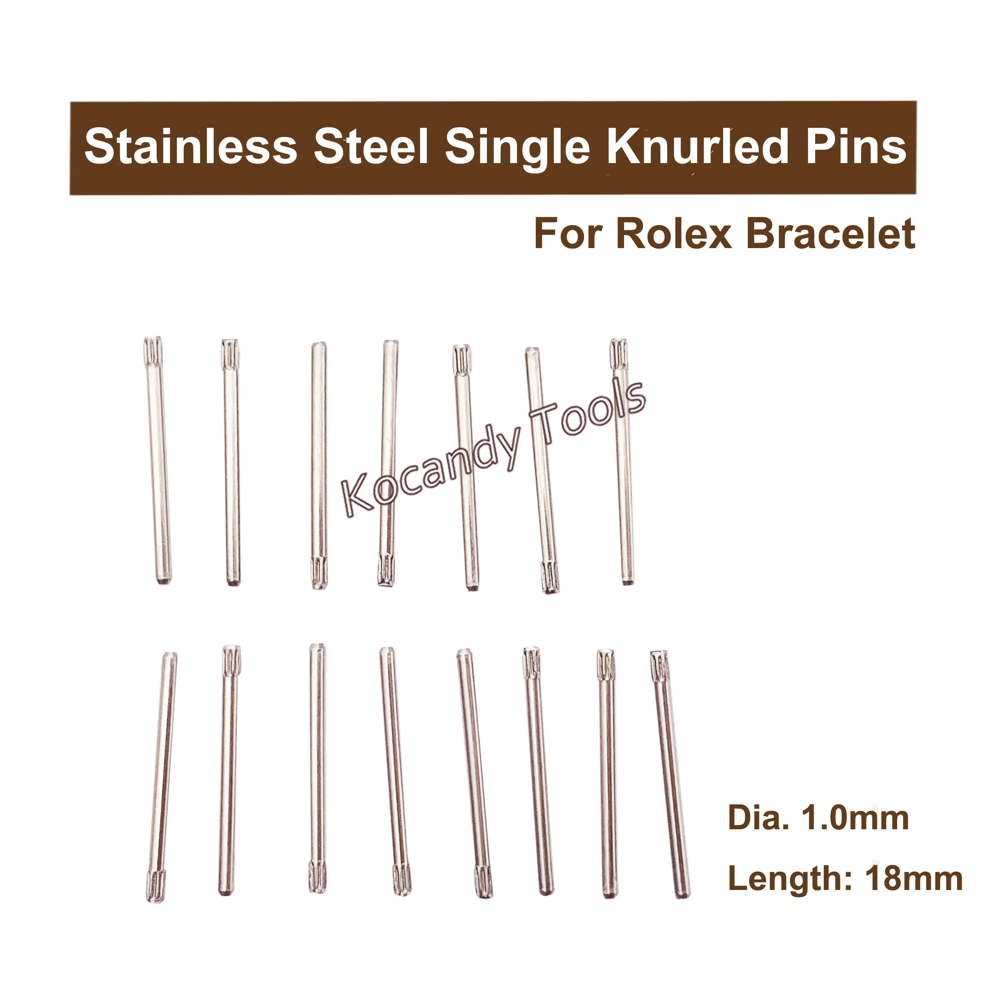 Upright single knurled pins labelled 1.7 mm diameter and 16 mm length