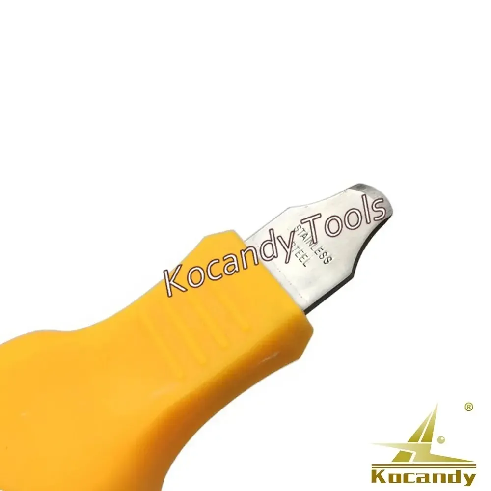 Orange handle case knife with a straight steel blade