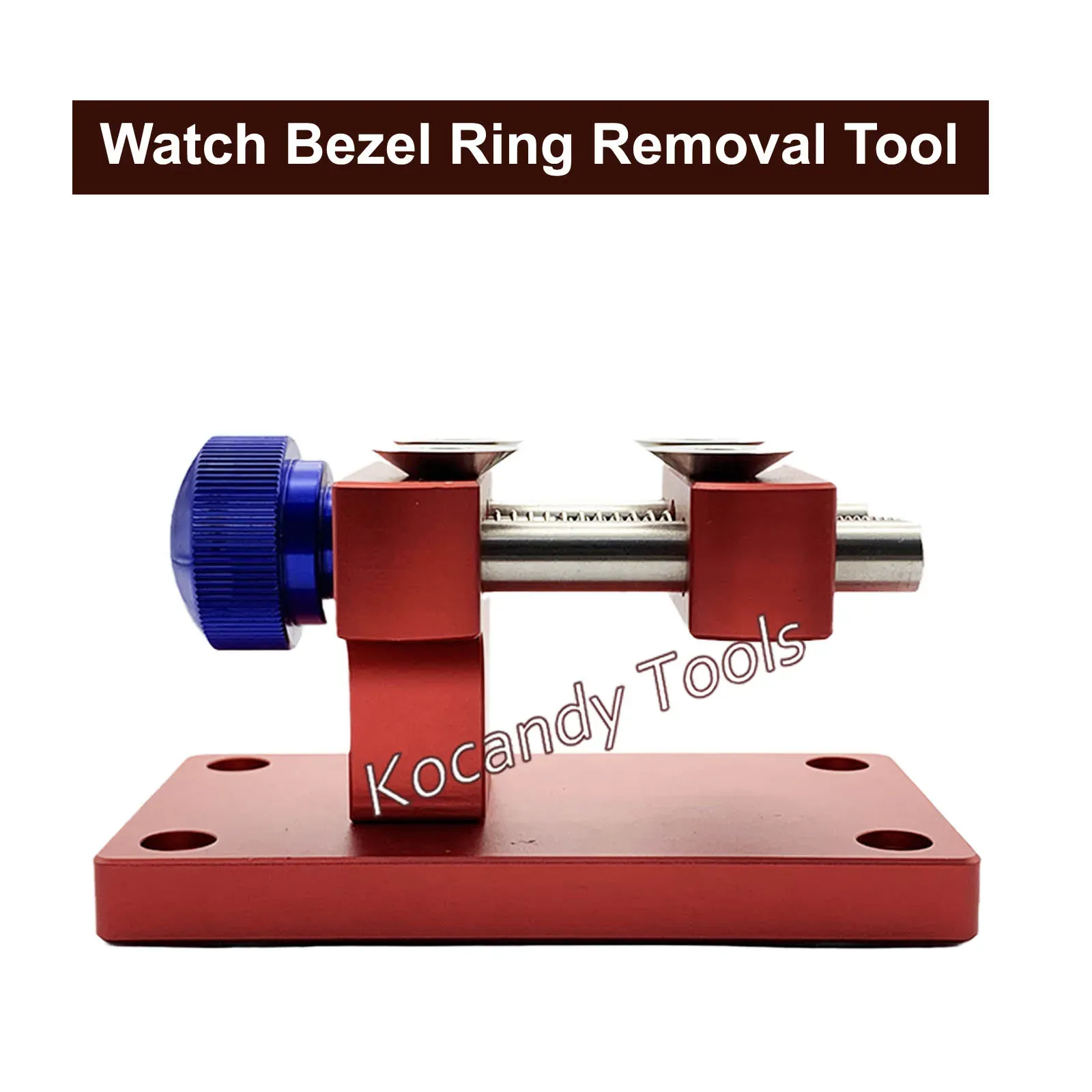 Red bezel removal tool shown in profile on white background