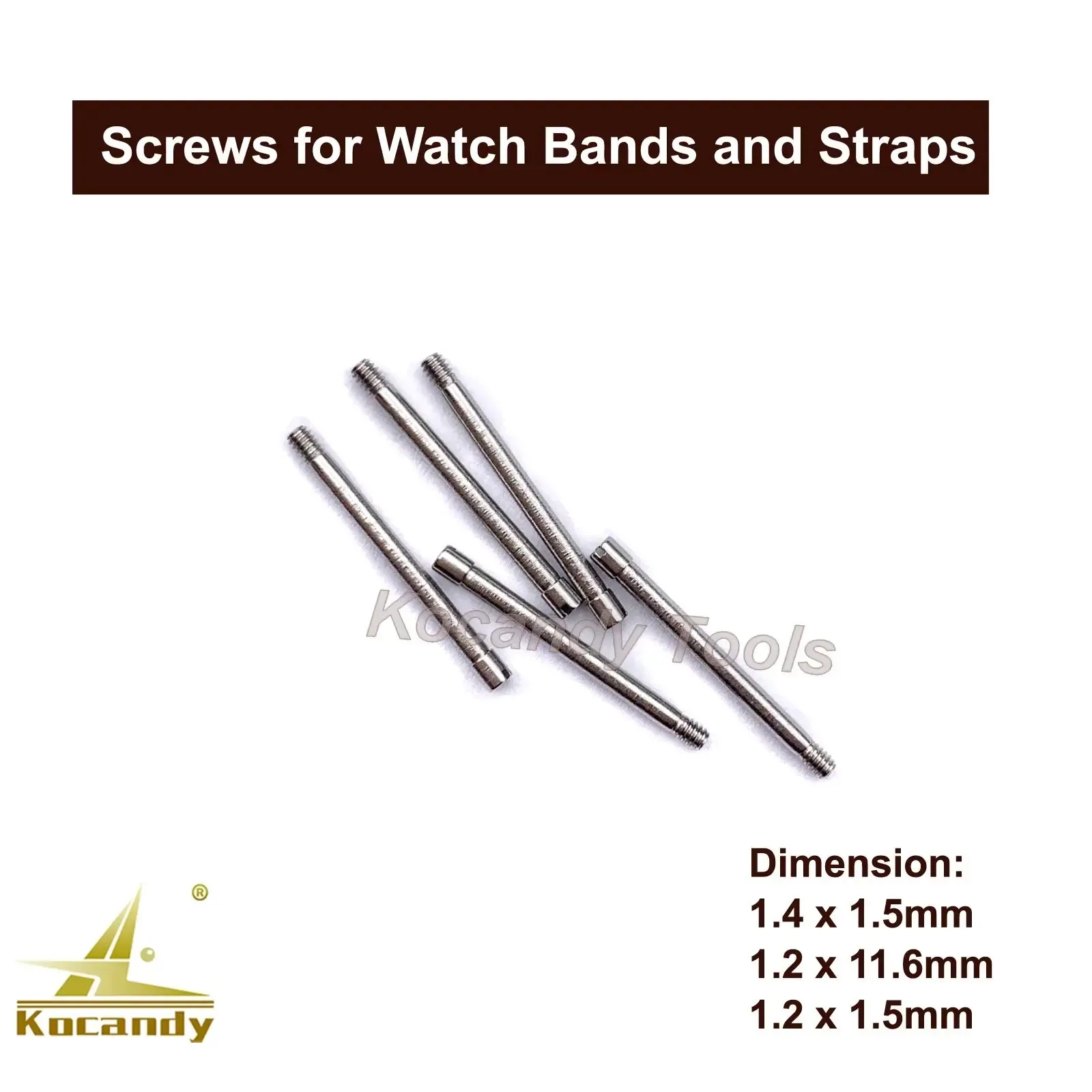 Watch band tube rods with labels 1.2 x 2.5mm and 1.2 x 1.8 x 13mm