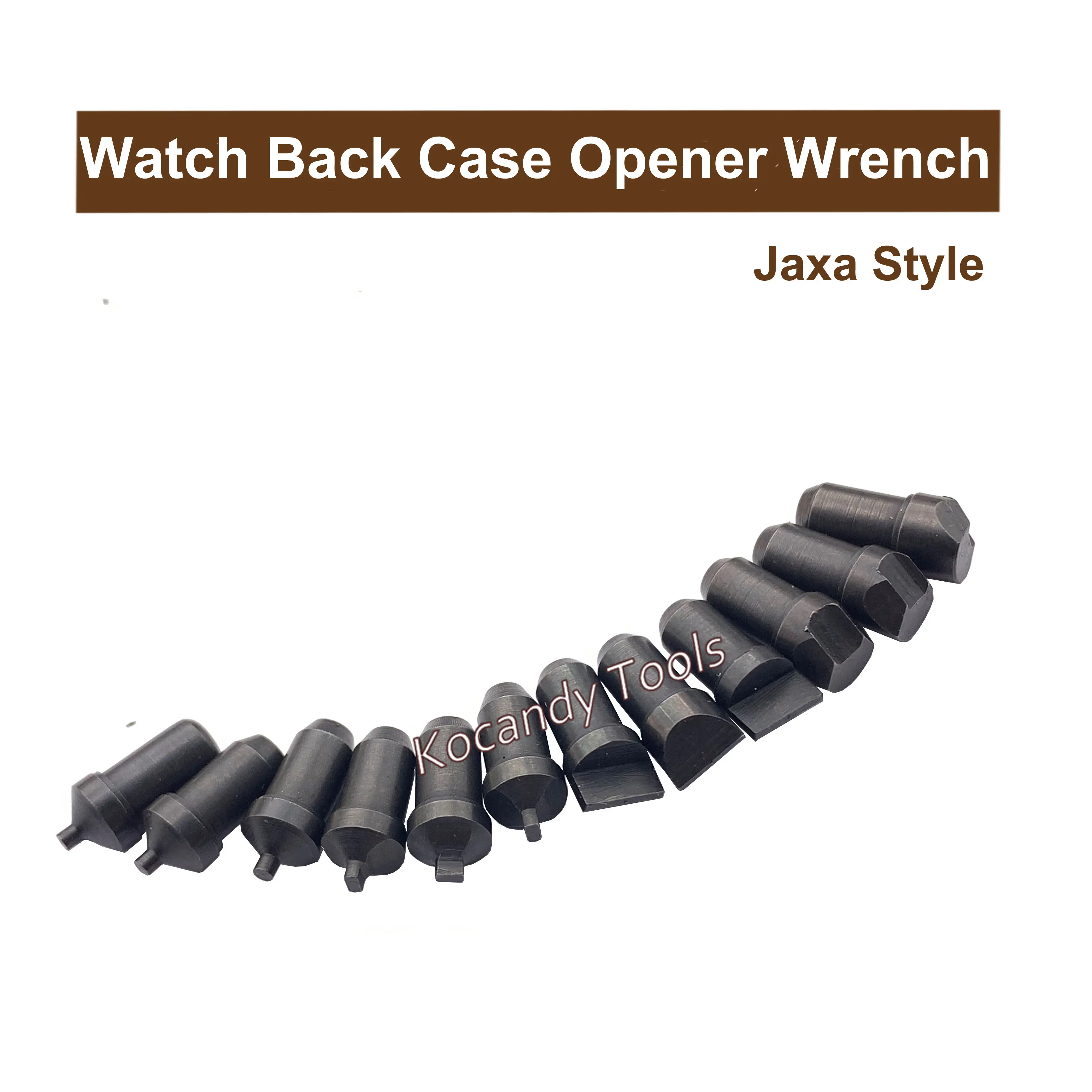 Set of black replacement claw tips arranged in an arc