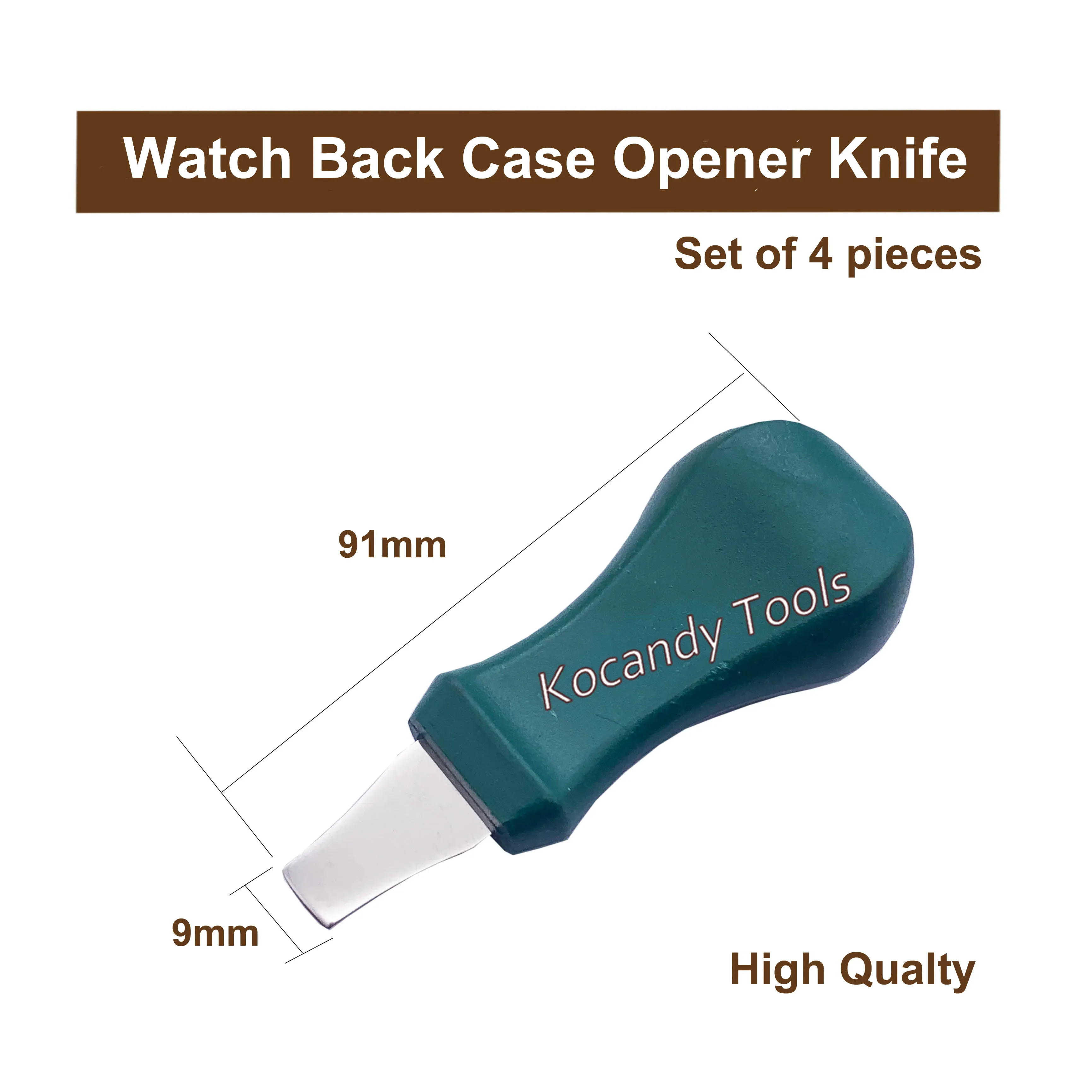 Green-handled case back opener knife shown from the side