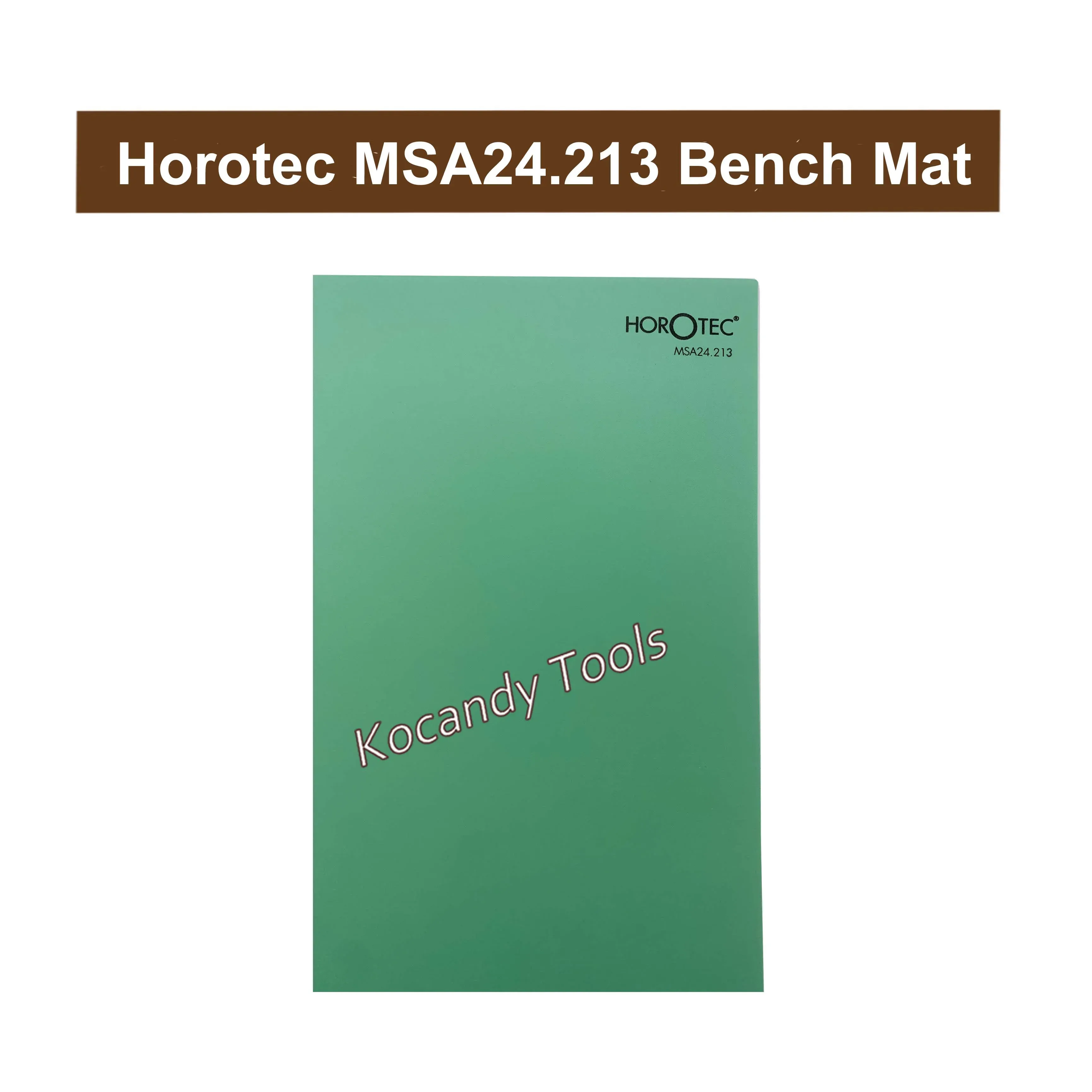Green rectangular bench mat plain, no markings visible, on white