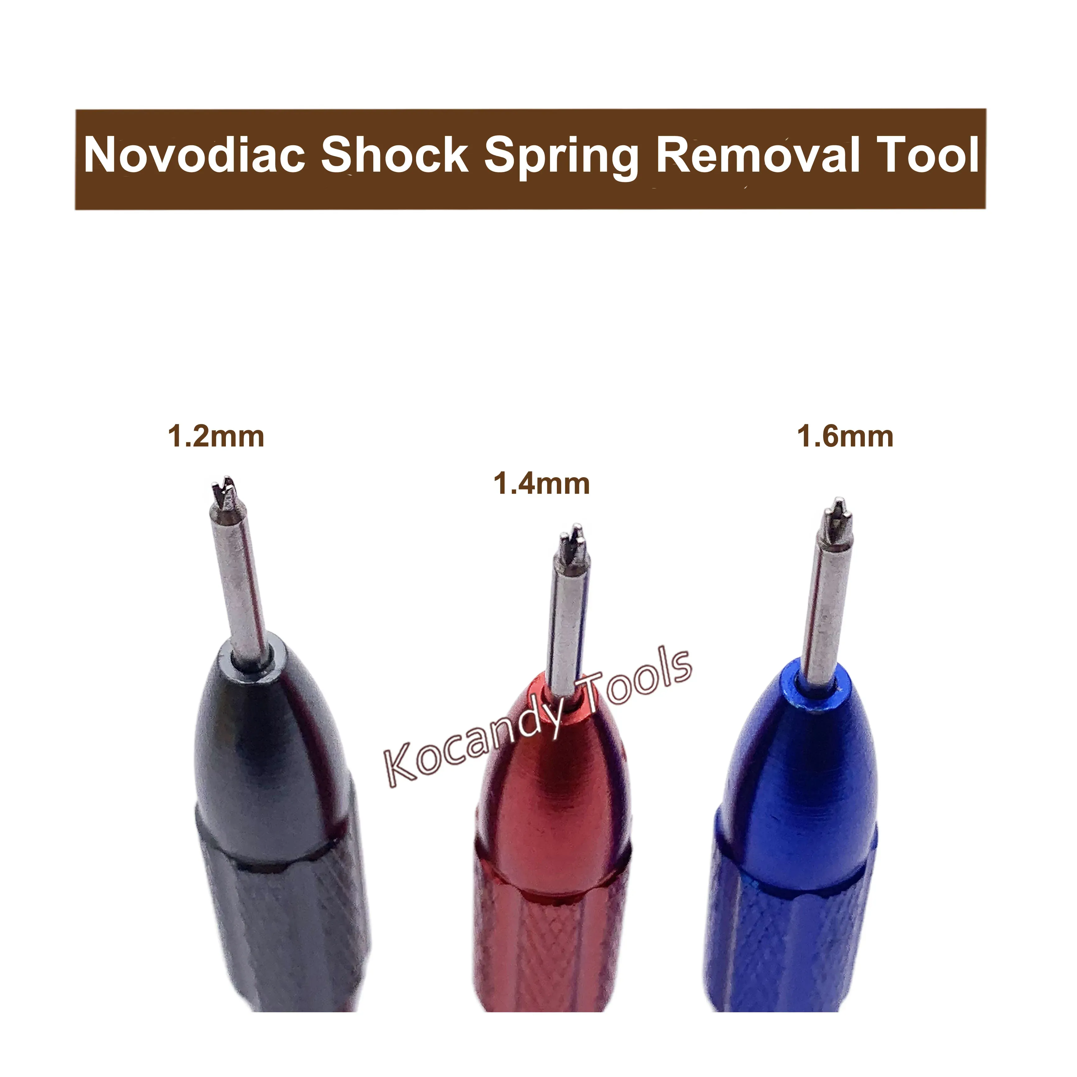 Three screwdrivers in black, blue and red standing side by side