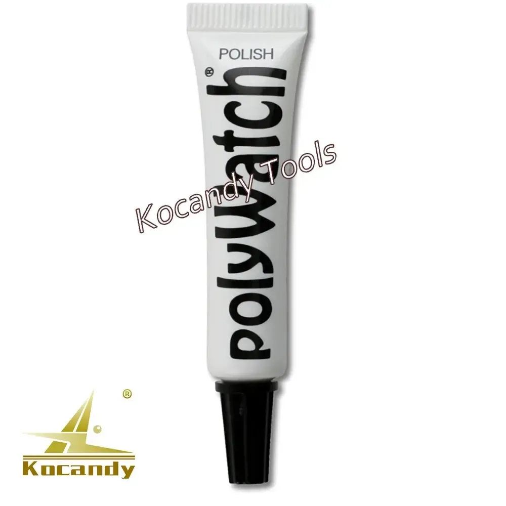 Close-up of a white PolyWatch polish tube